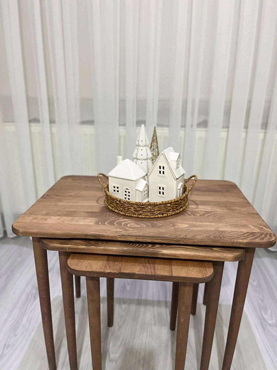 SAMMWOOD %100 DOĞAL AHŞAP MASİF ZİGON SEHPA
