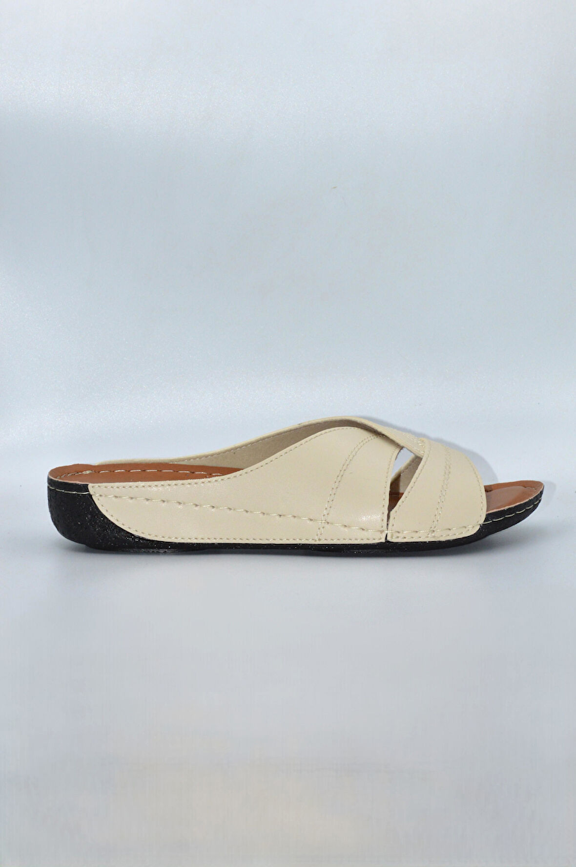 Salyangoz Model Anatomik Dört Mevsim Kadın Bej Terlik - 1003