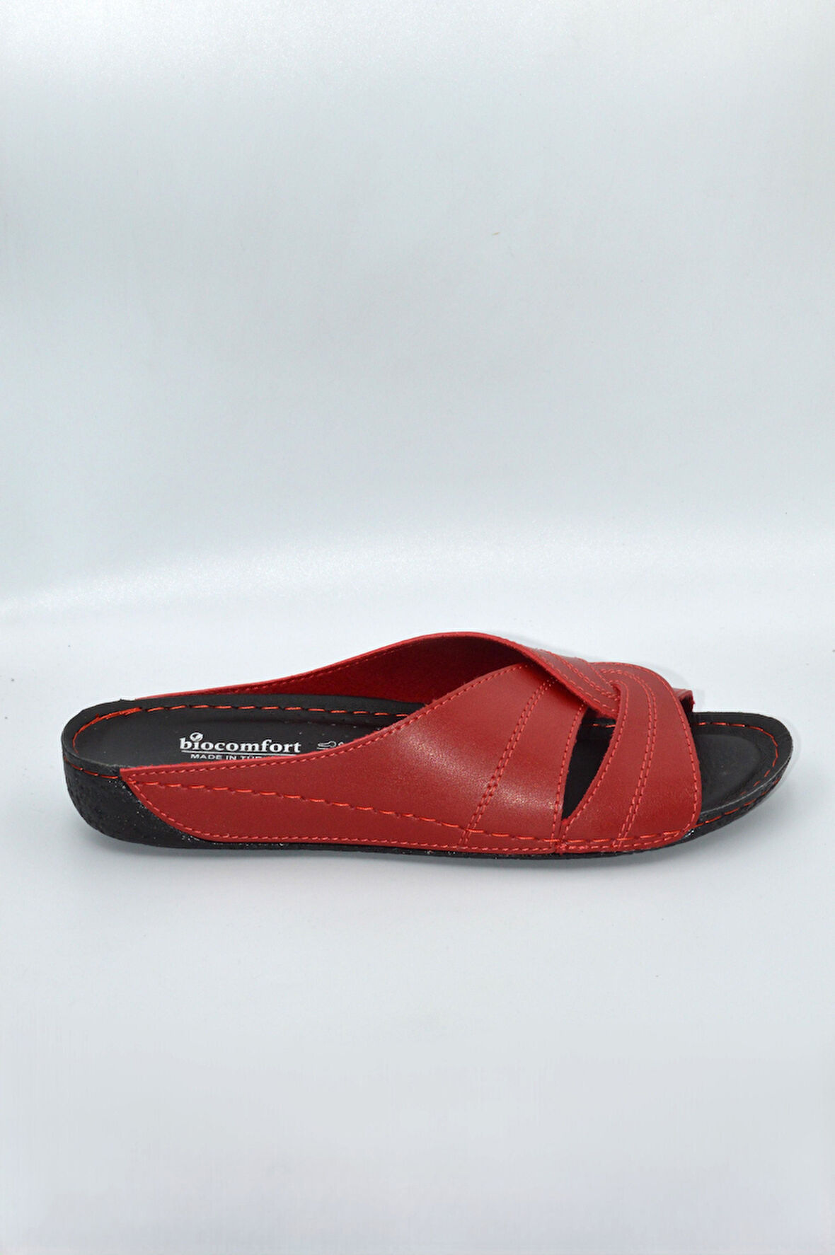 Salyangoz Model Anatomik Dört Mevsim Kadın Kırmızı Terlik - 1003