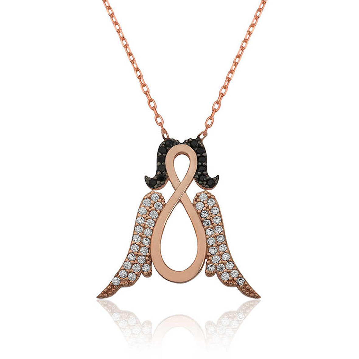 925 Ayar Gümüş Sonsuz Melek Kadın Gümüş Kolye