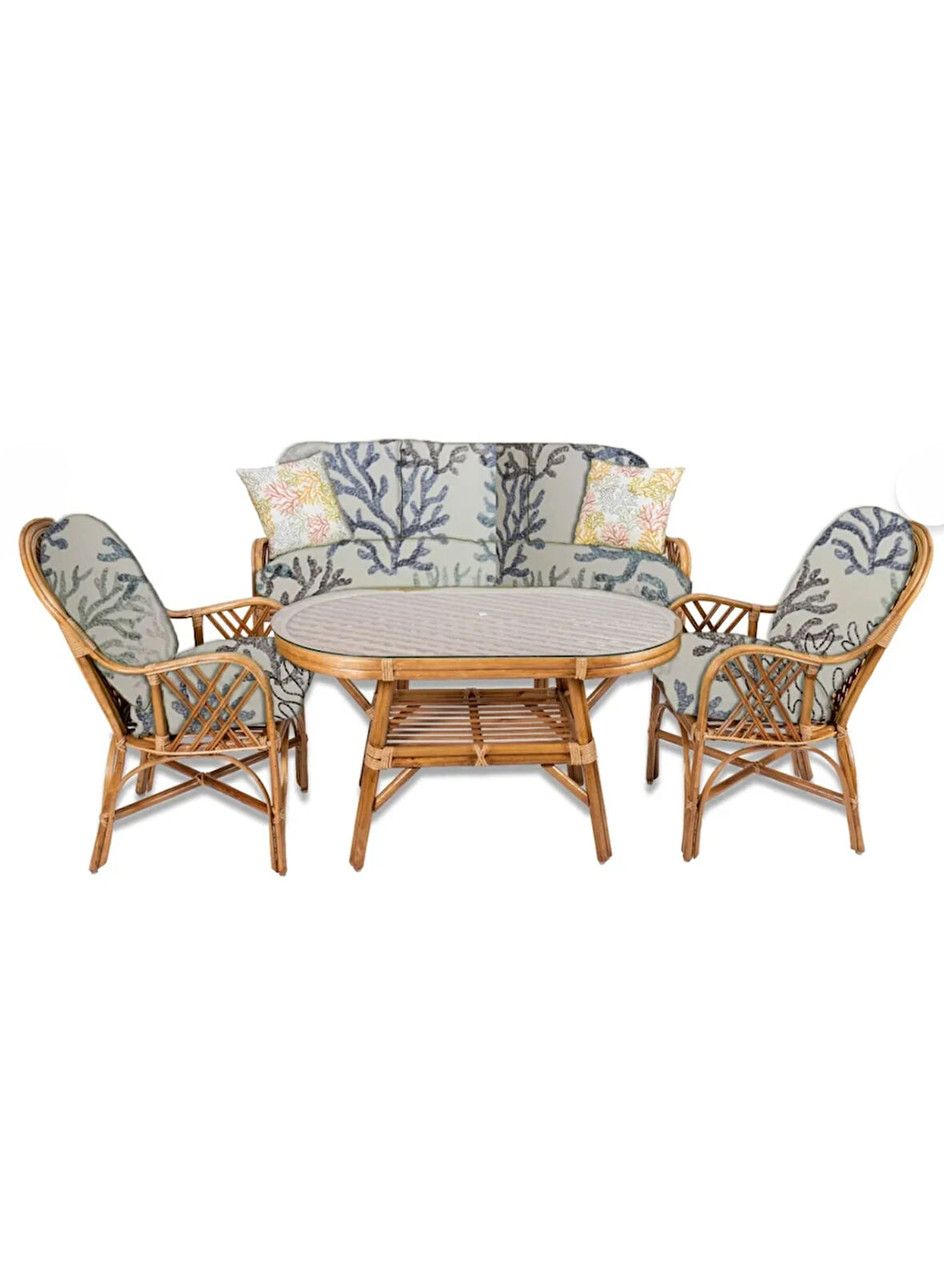 UĞURLU BAMBU MOBİLYA Romano 5 li Oturma Grubu