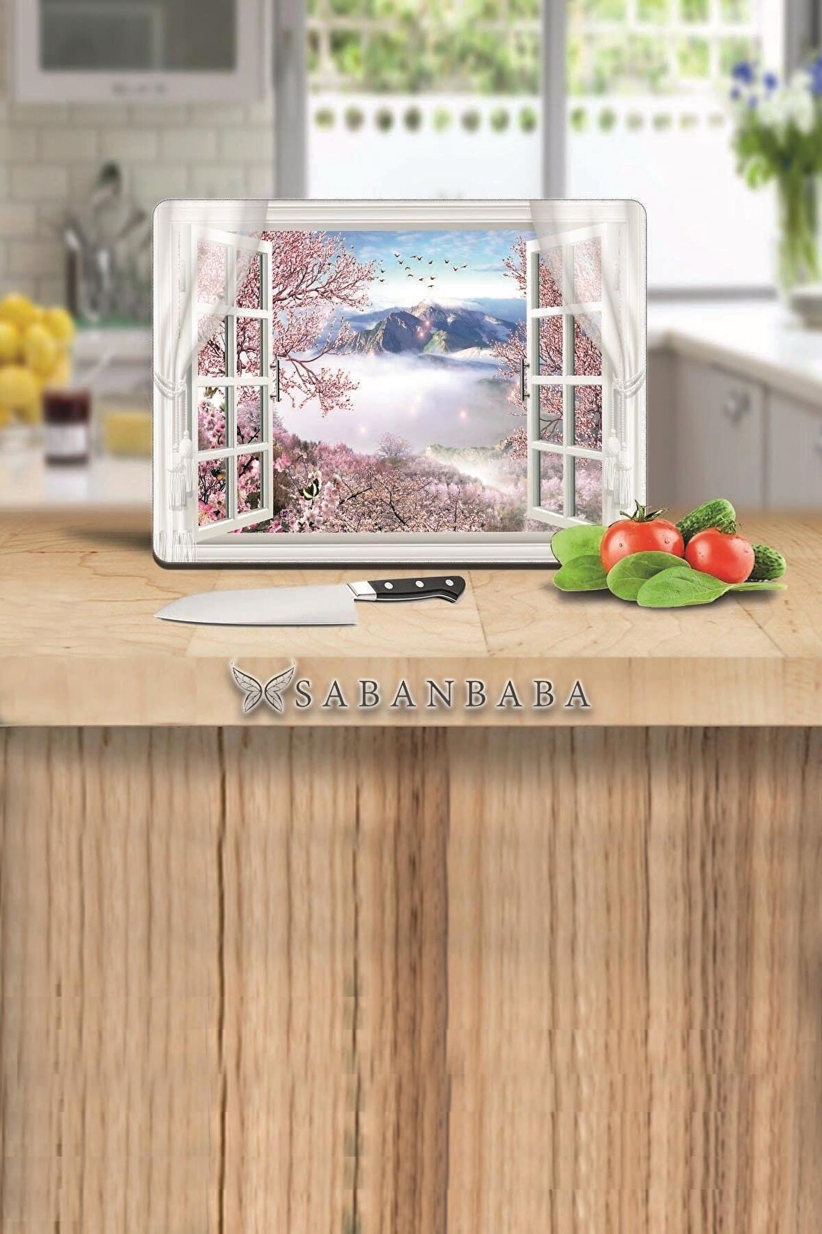 Pencere Desen  Cam Kesme Tahtası - Cam Kesme Tablası | 30 Cm X 40 Cm