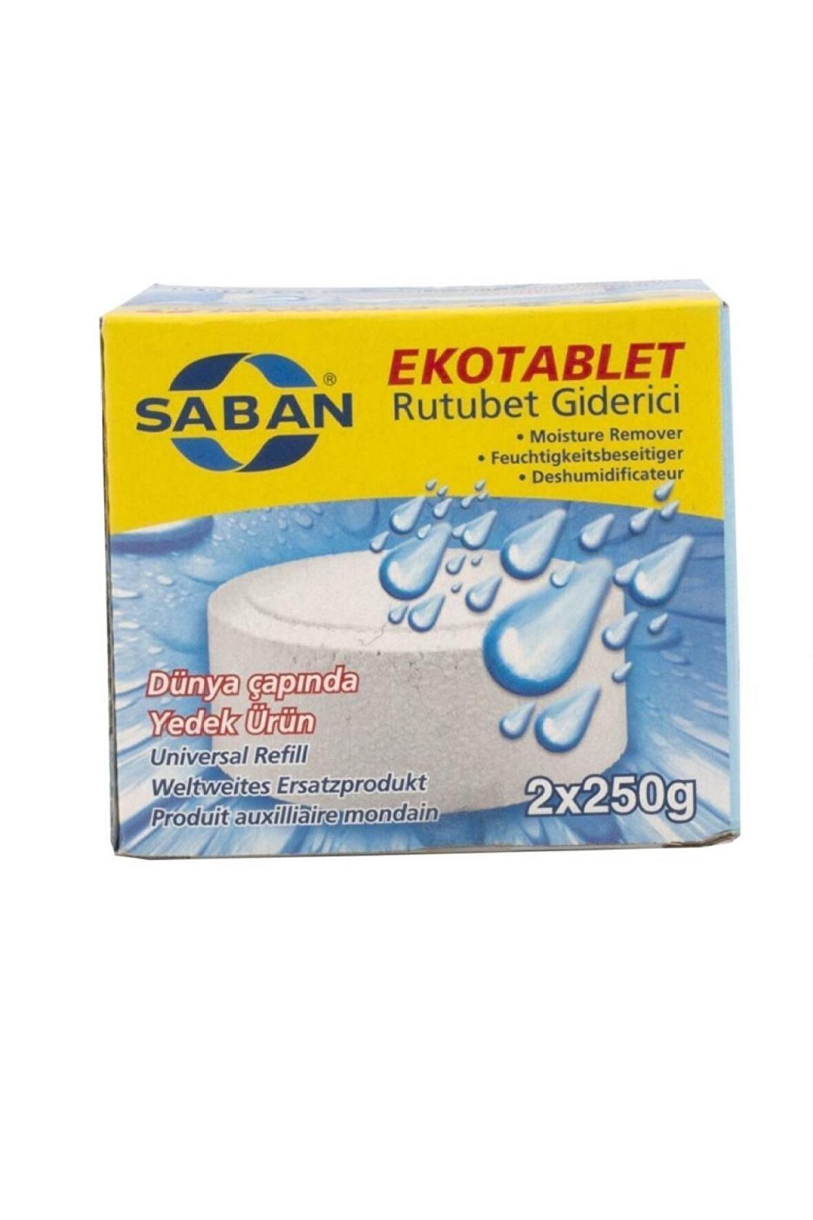 Saban  2x250 Gram Natural Rutubet Giderici ve Nem Alıcı Yedek Tablet