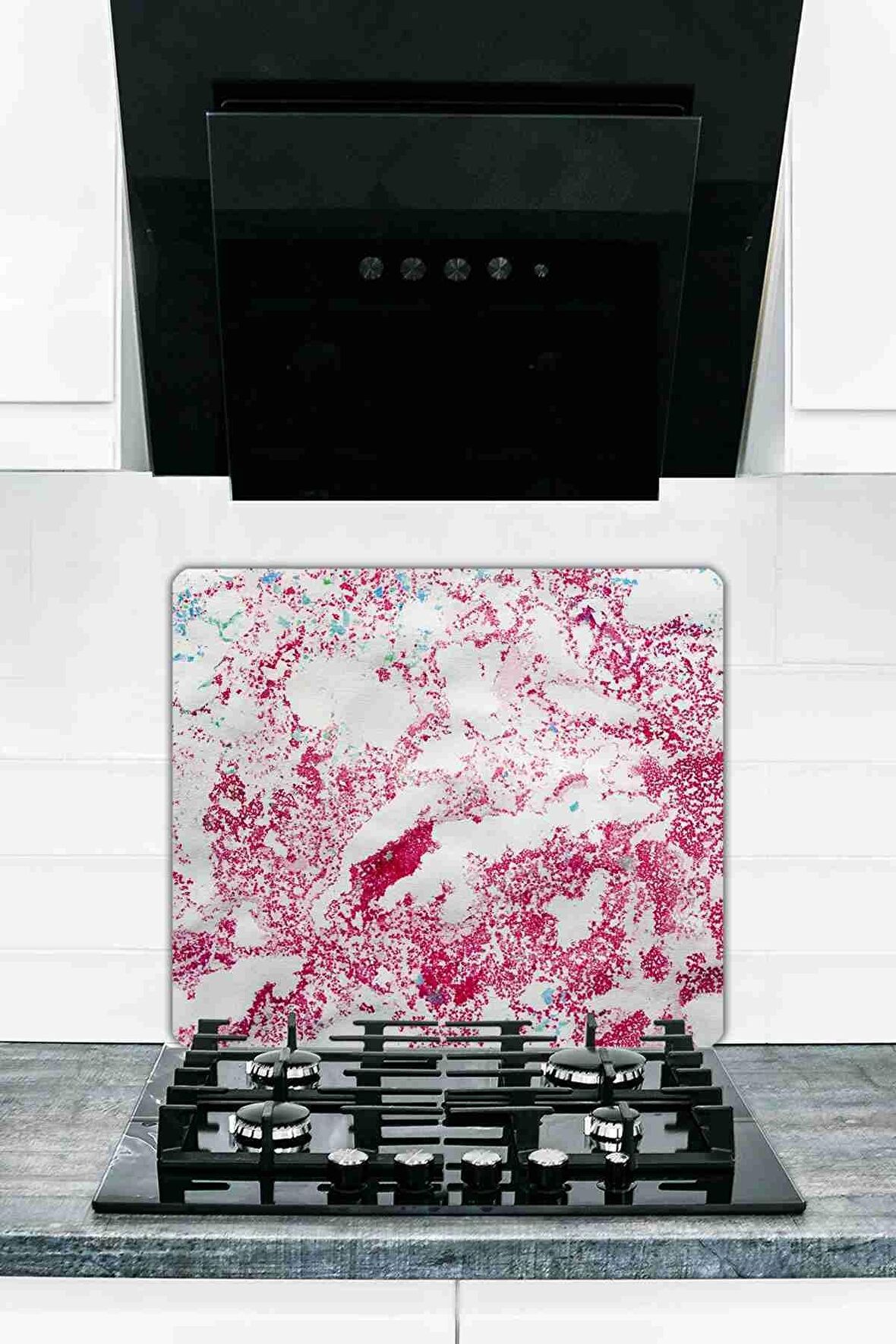 Model 1 Cam Ocak Koruyucu Ve Cam Kesme Tahtası 50 cm X 56 cm Tek Parça