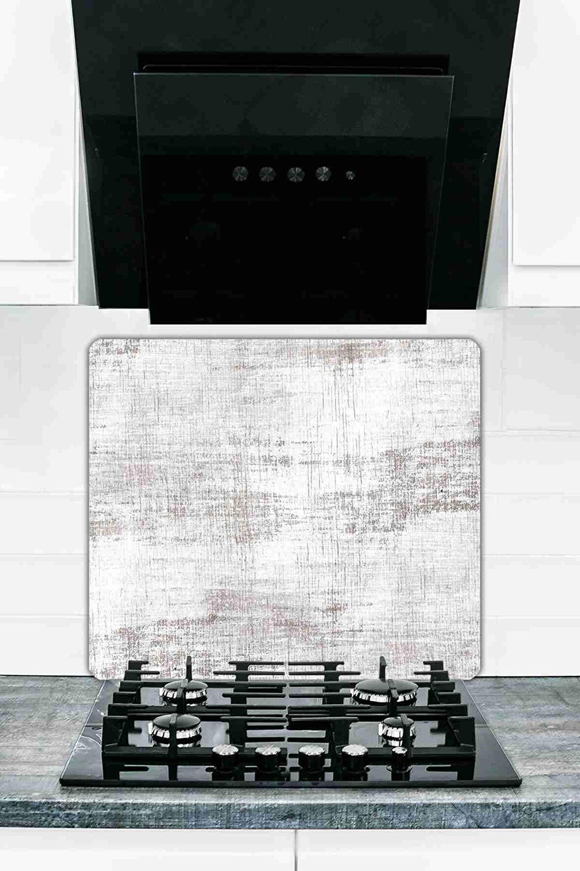 Model 2 Cam Ocak Koruyucu Ve Cam Kesme Tahtası 50 cm X 56 cm Tek Parça