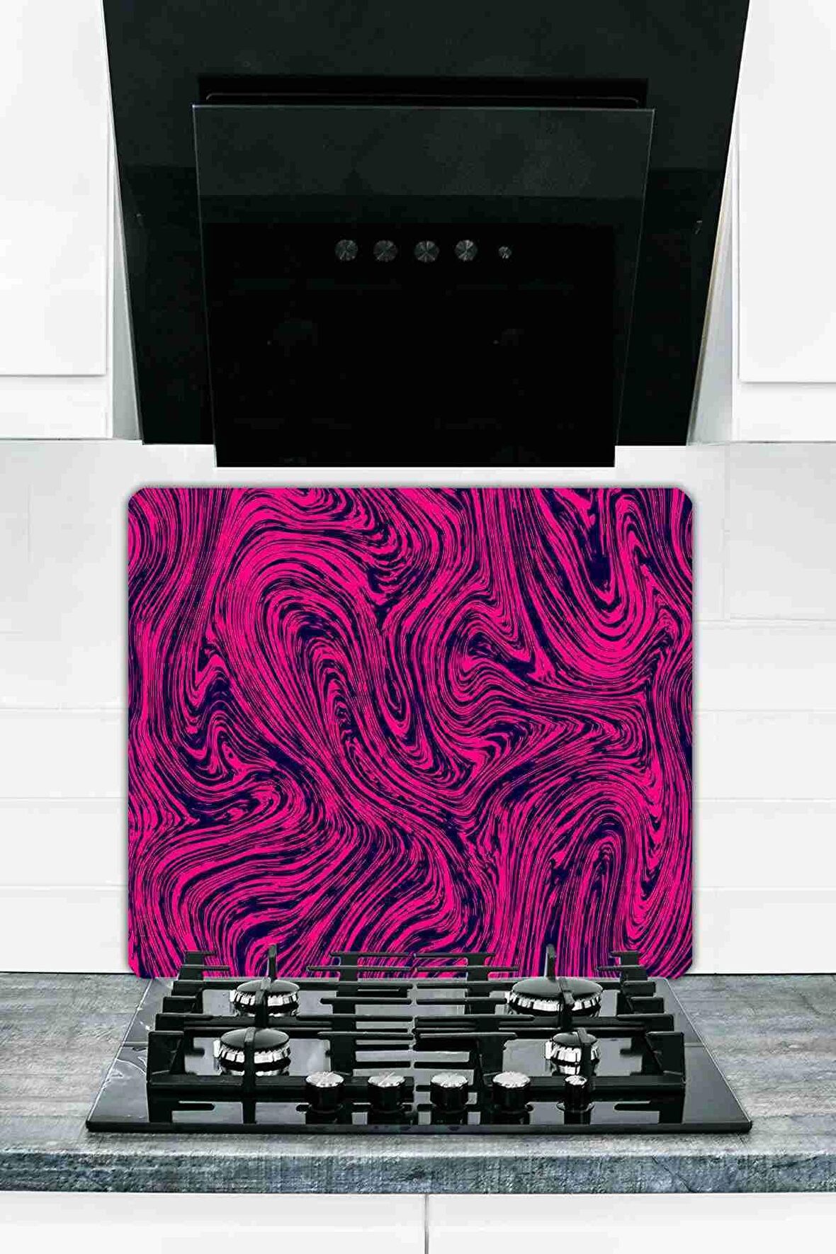 Model 3 Cam Ocak Koruyucu Ve Cam Kesme Tahtası 50 cm X 56 cm Tek Parça