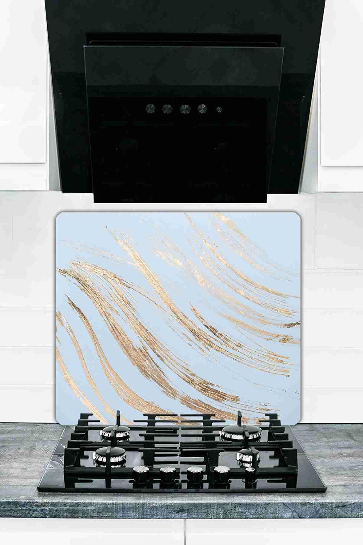 Model 38 Cam Ocak Koruyucu Ve Cam Kesme Tahtası 50 cm X 56 cm Tek Parça