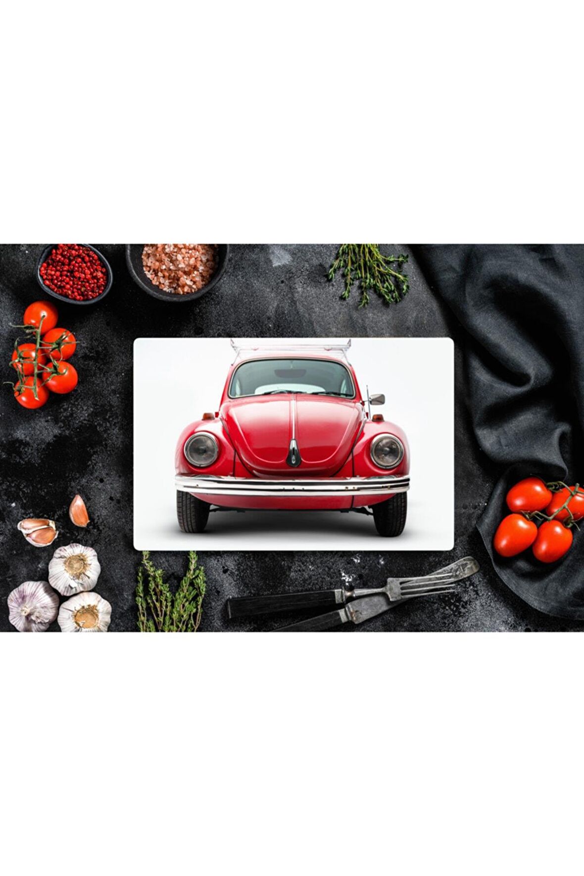 Kırmızı Vos Cam Kesme Tahtası | 30 cm x 40 cm