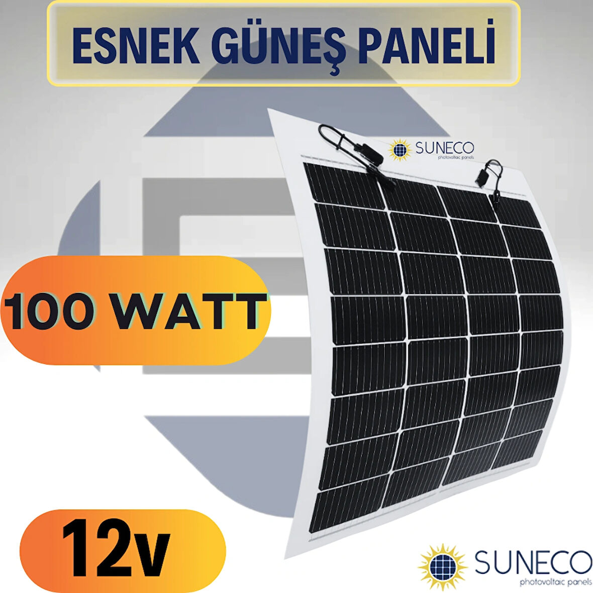 100 Watt Yarı Esnek Güneş Paneli Half Cut Monokristal Solar Güneş Paneli 12volt Karavan