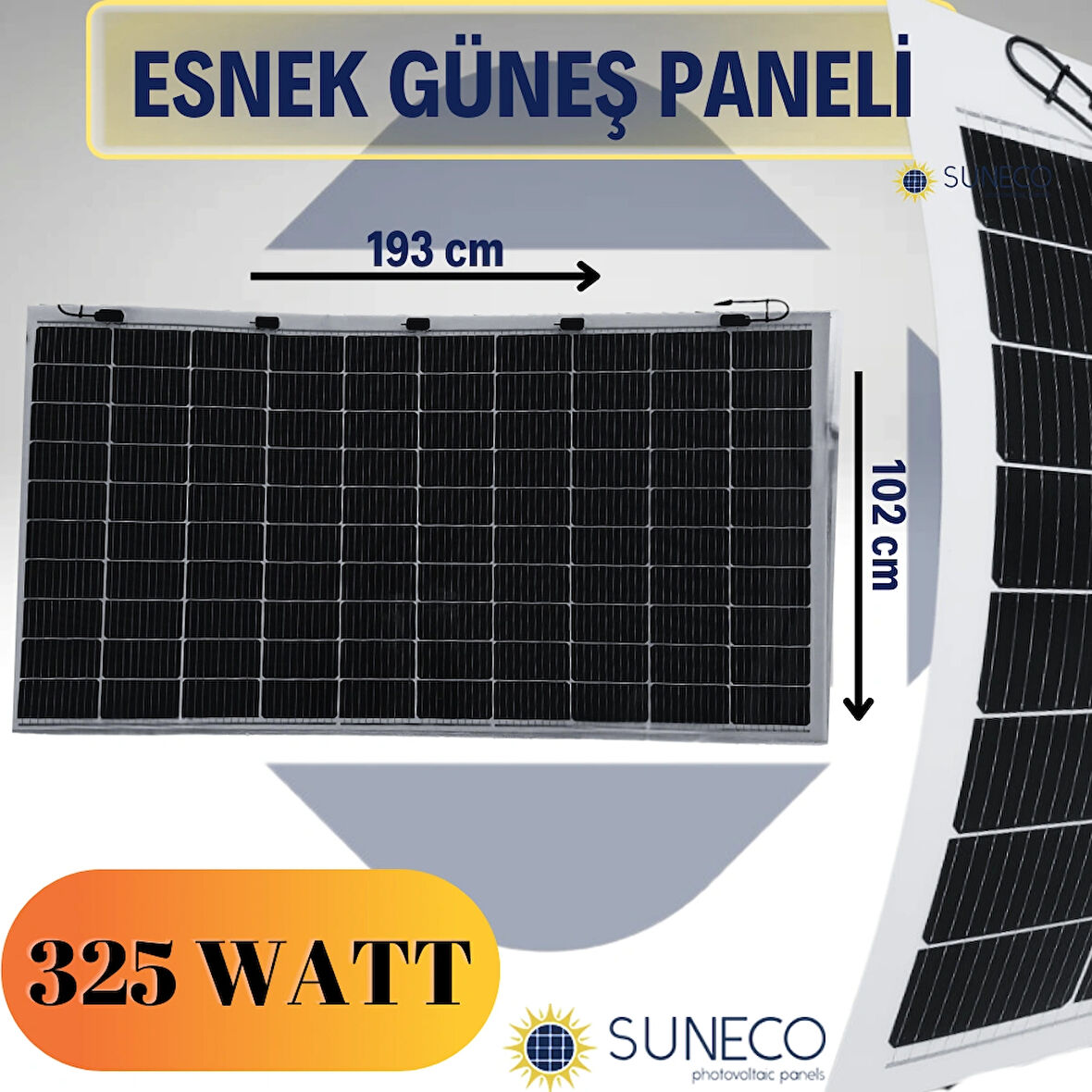 325 Watt Yarı Esnek Güneş Paneli Half Cut Monokristal Solar Güneş Paneli volt Karavan 205w