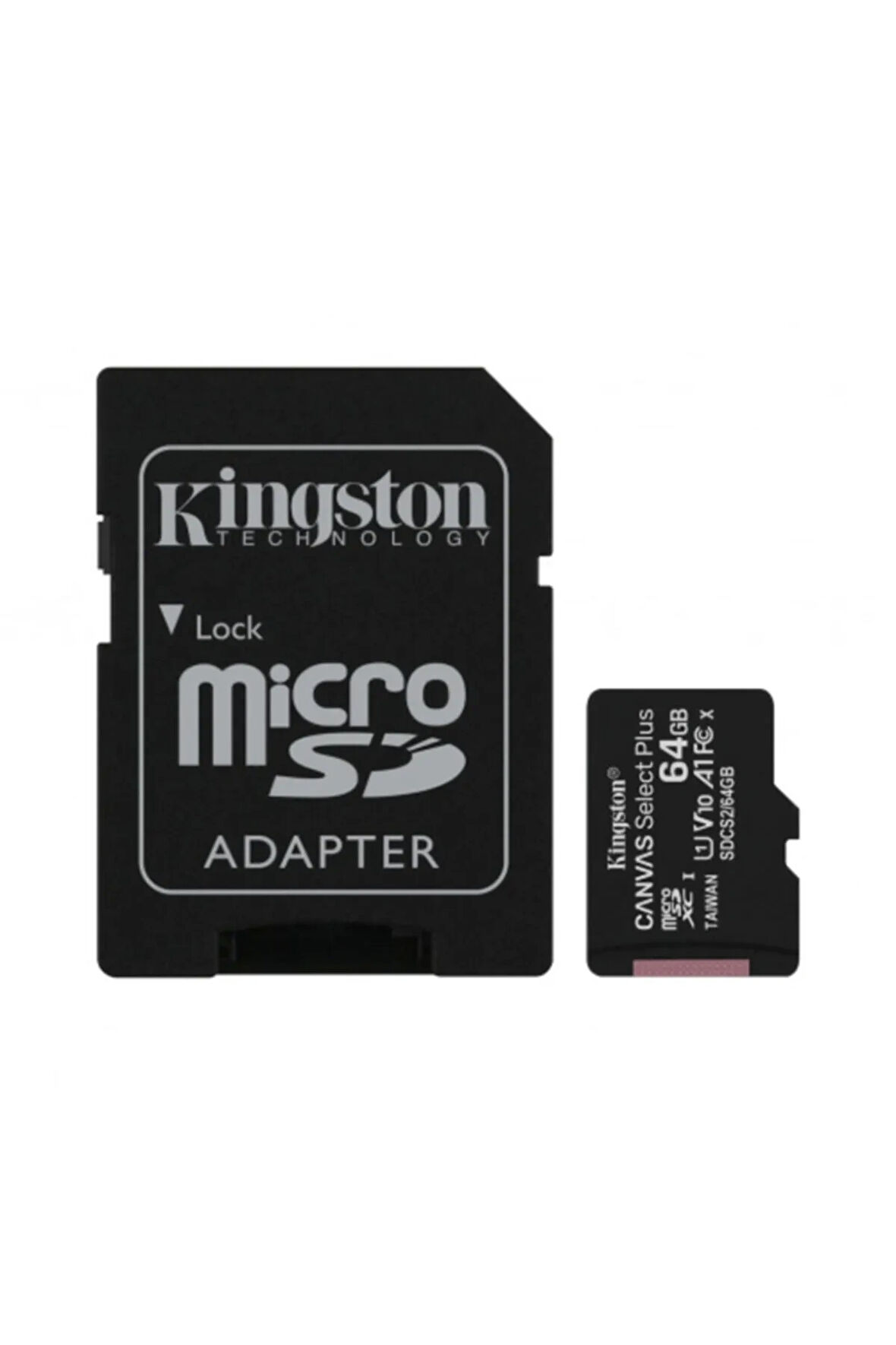 Kingston Sdcs2/64gb Cl10 100mb/s Microsd (sd Adaptörlü)