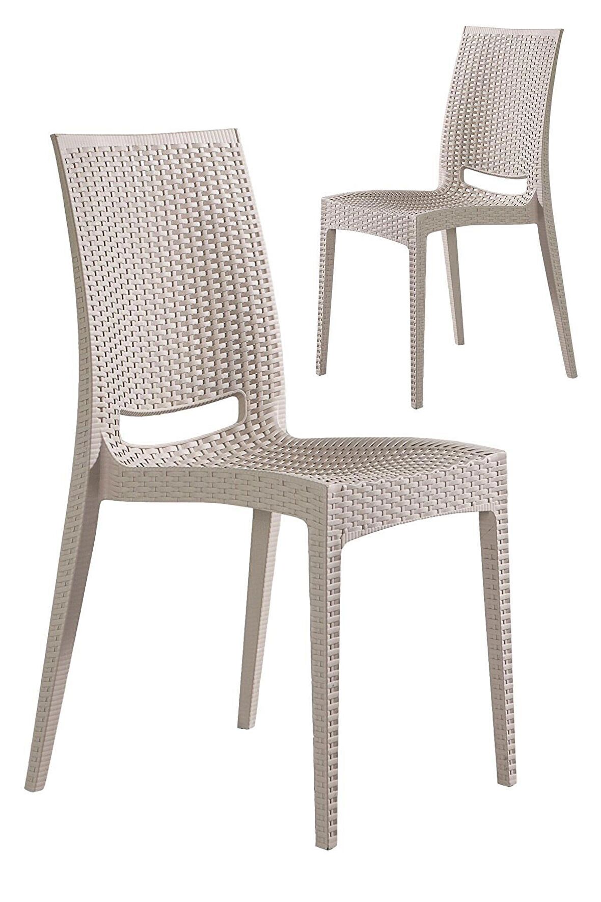 2 Adet Rattan Cappucino Sandalye / Balkon-Bahçe-Teras