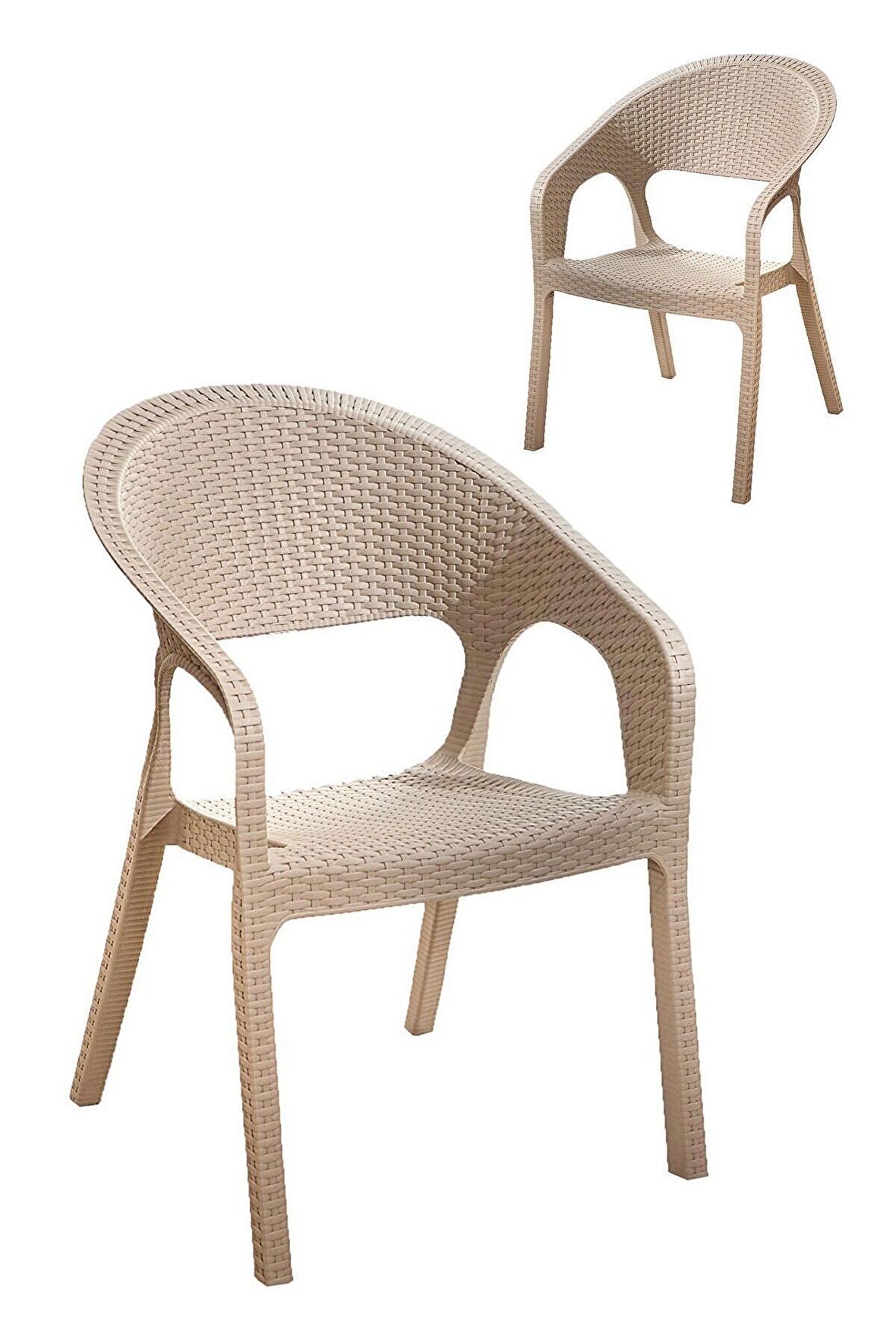 2 Adet Garden Cappucino  Sandalye / Balkon-Bahçe-Teras