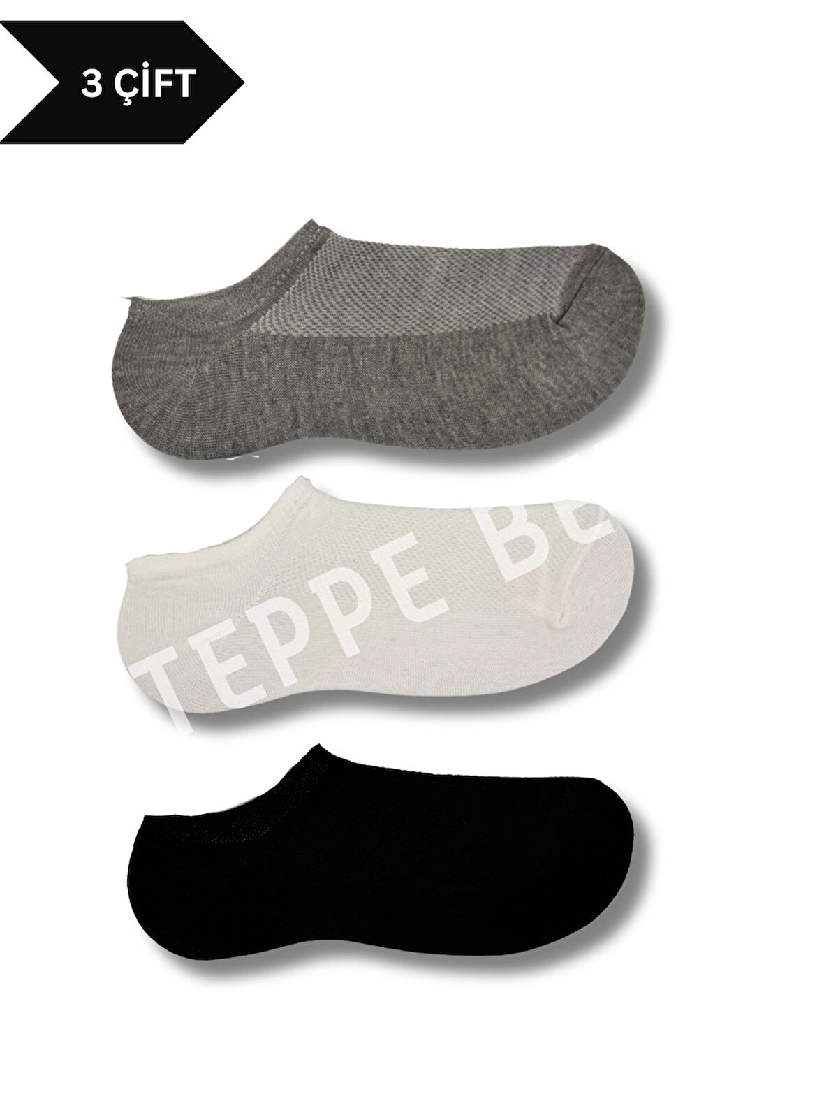 3 Çift Unisex Sneaker Çorap