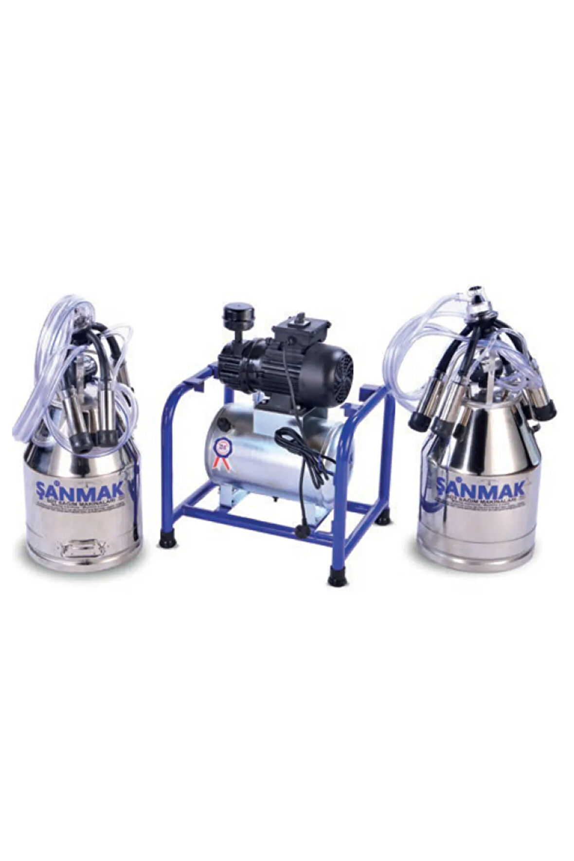 Yarı Sabit Çift Güğüm Çift Sağım Süt Sağma Makinası (Paslanmaz)