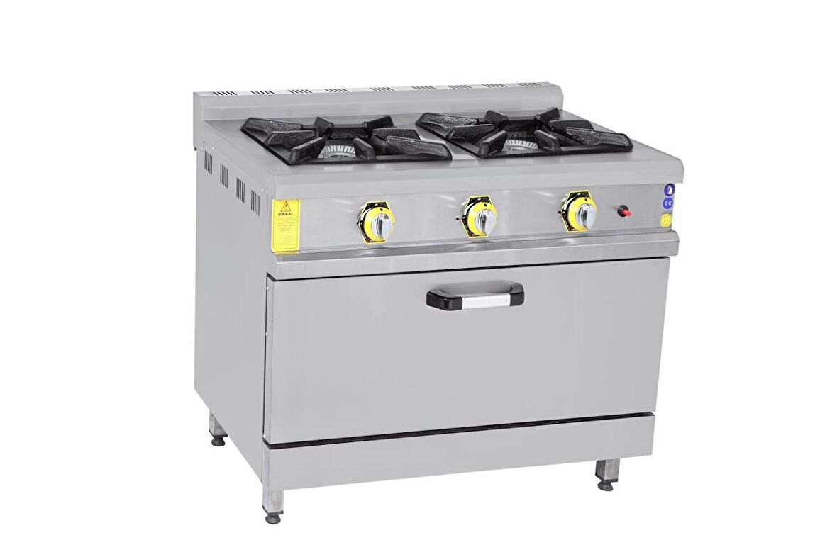 İnoxmaster 2'li Kuzine Fırınlı Ce Belgeli Gaz/lpg 100x60x85 Cm