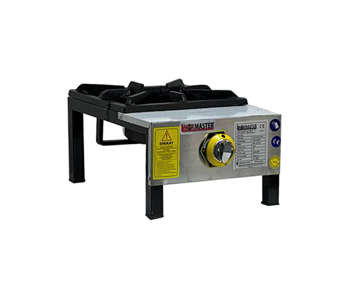 İnoxmaster Tekli Lokanta Ocağı Kısa Ayak Ce Belgeli Lpgli Tüplü
