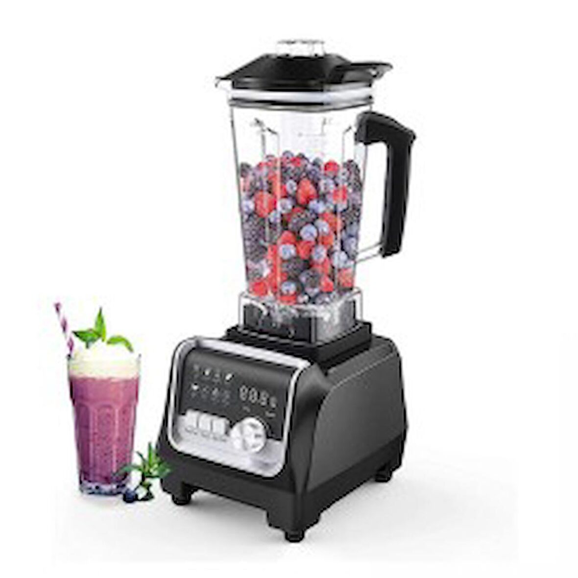 Vosco Bar Blender Pro Dijital Buz Kırıcılı 2 L, 2200 W, Siyah