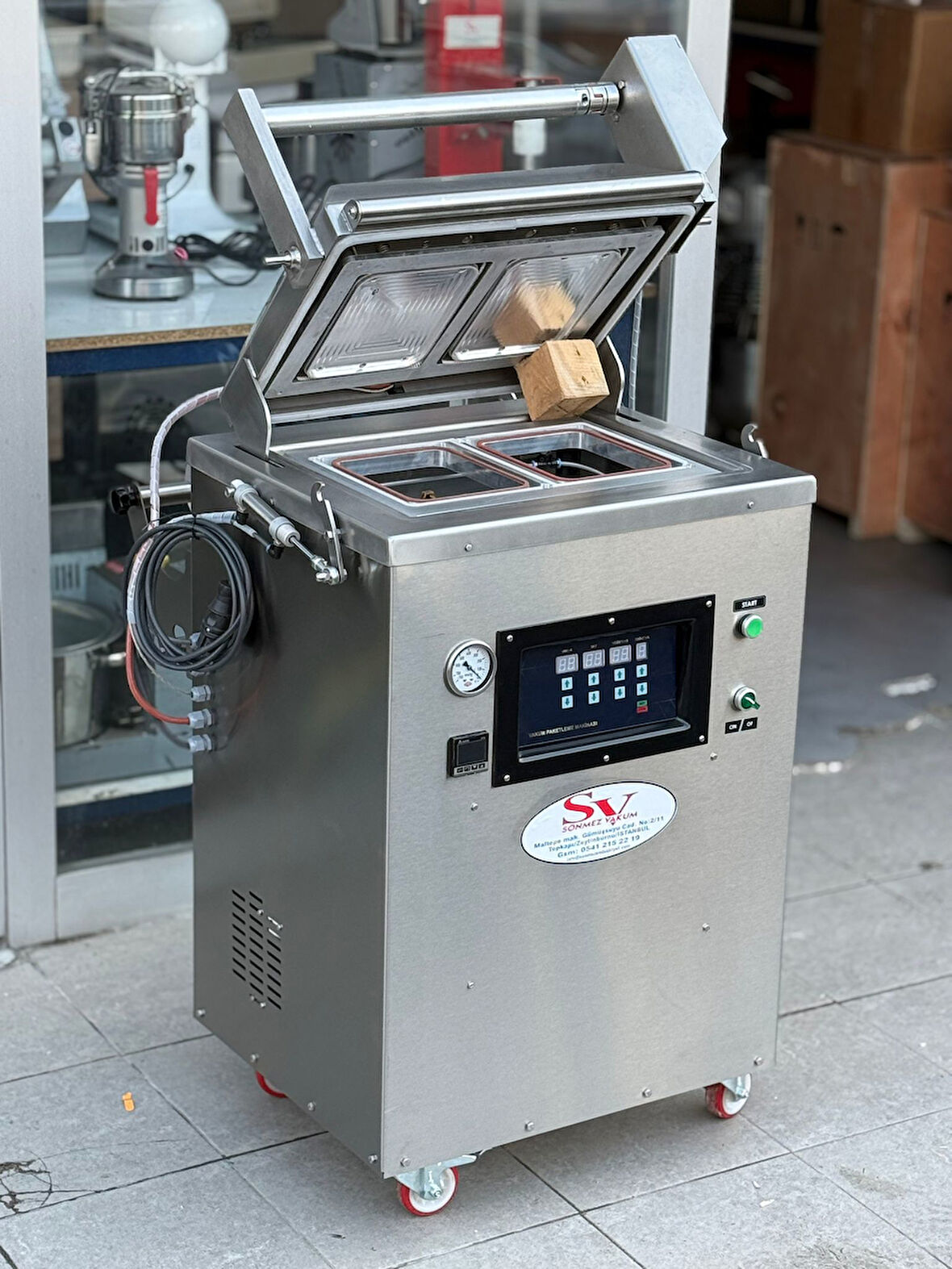 Sönmez Vakum Gazlı Meze Et Paketleme Makinesi 227*178 Tek Gözlü