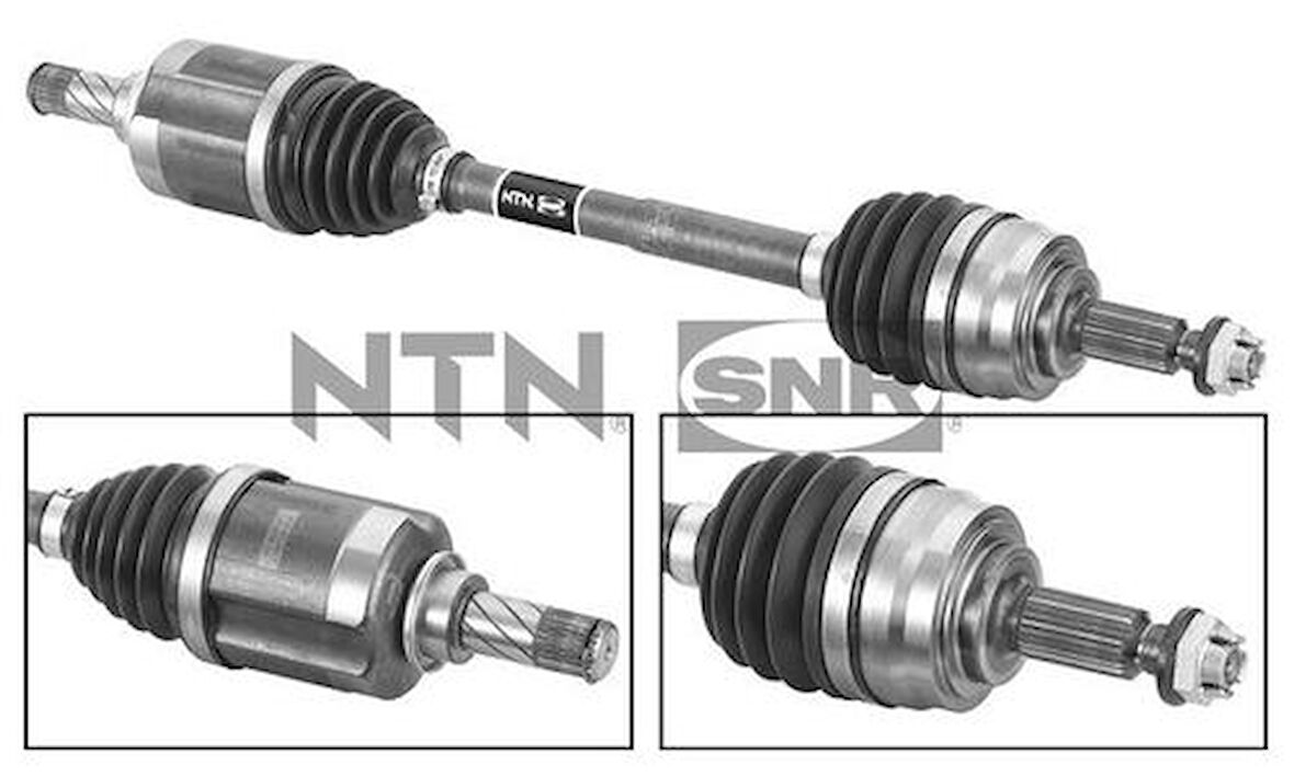 SNR DK55250 Sol Ön Aks Renault Captur II 19-Conta Capı 52mm Diş Dişli Teker Tarafı 25 Uzunluk 699mm 391011700R