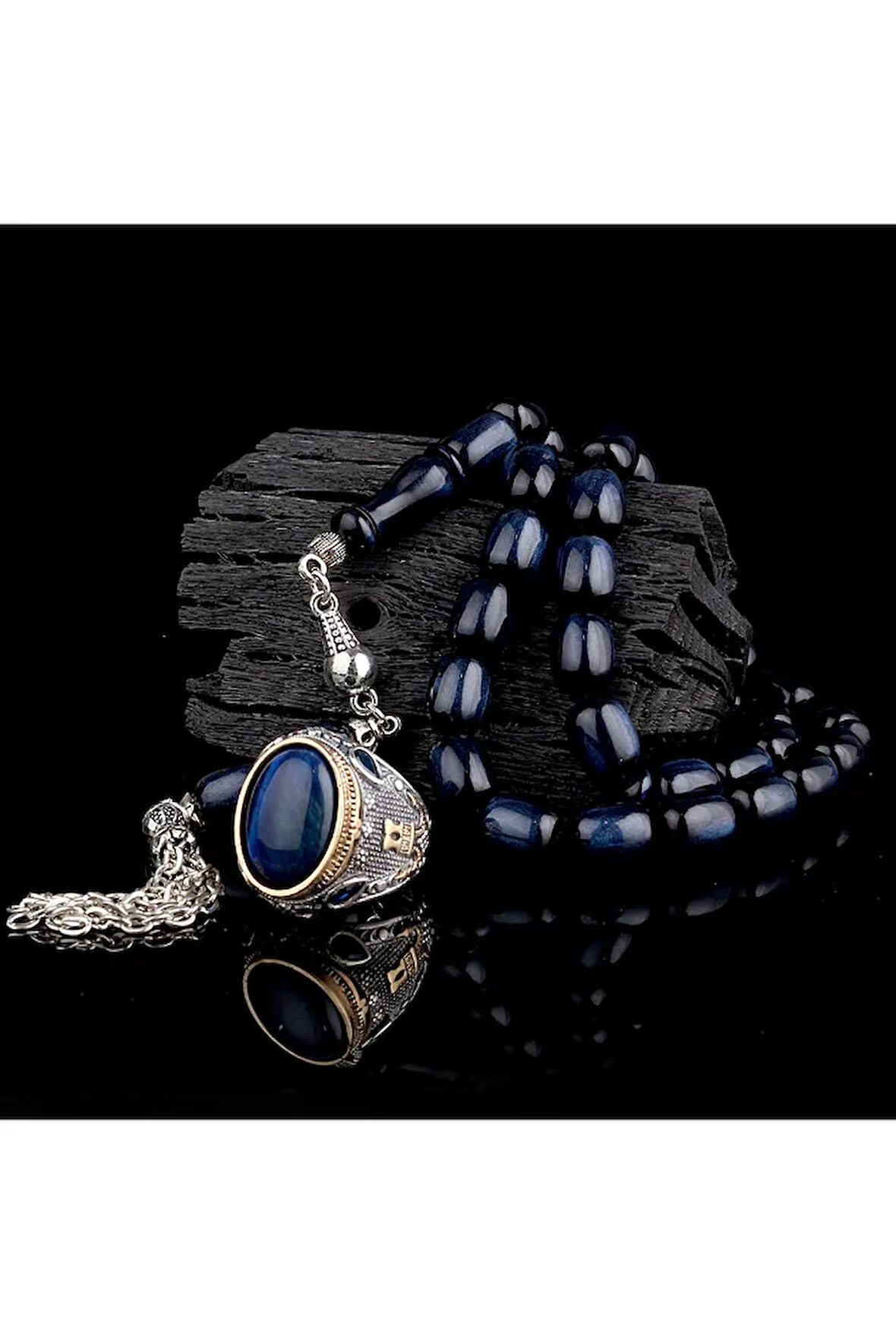 925 Ayar Gümüş Erkek Yüzük Akik Taşlı & Doğal Akik Taşlı Tesbih