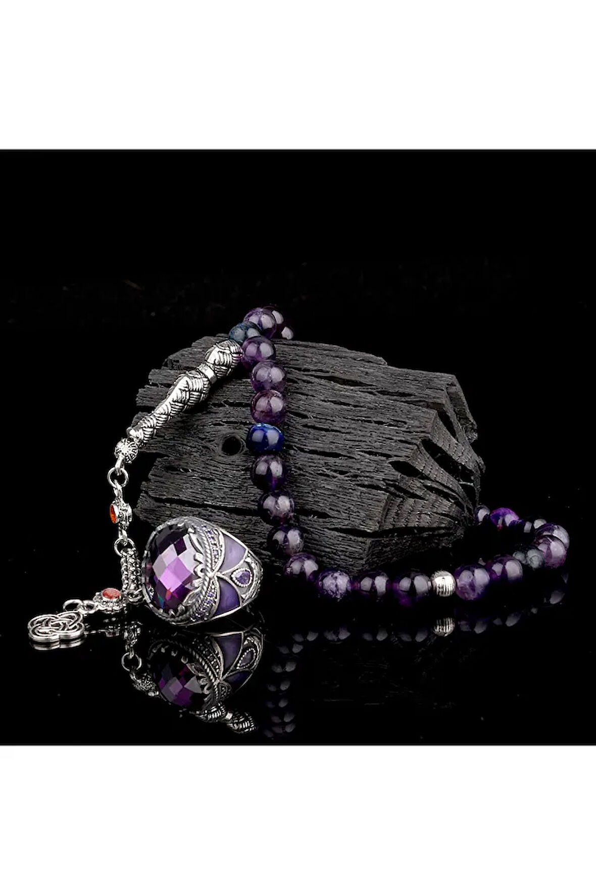 925 Ayar Gümüş Erkek Yüzük Akik Taşlı & Doğal Akik Taşlı Tesbih