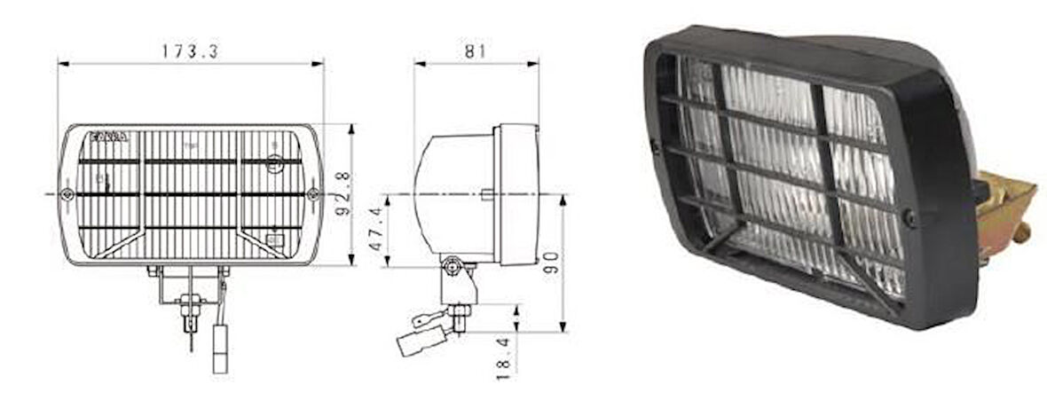 Sis Farı Kablolu Fıat Dkş Slx 90 Mod.Doğan  (20Ad)