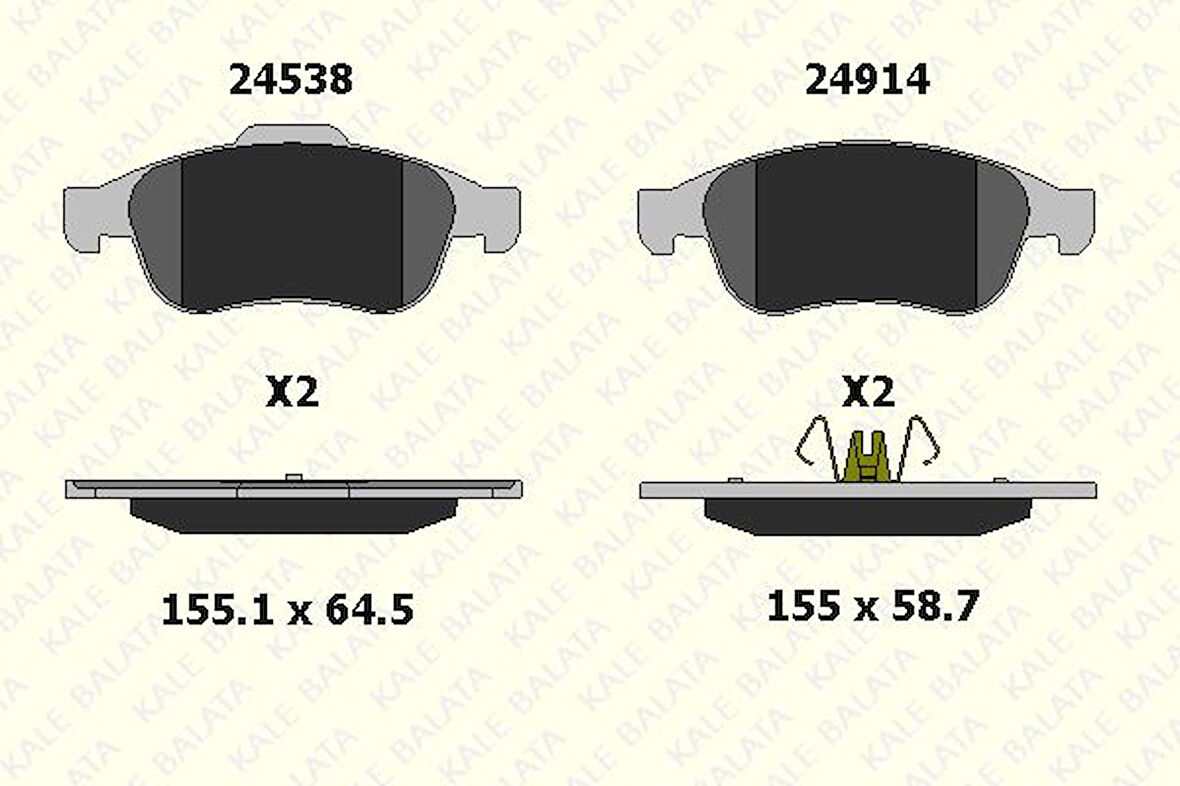 Ön Fren Balatası Renault Fluence 08> Duster 10> Dokker 12> Megane Iıı 08> Scenıc Iıı 09> / Nıssan