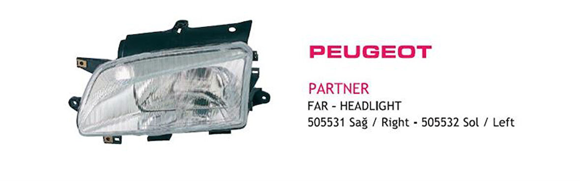 Far Sağ Peugeot Partner 96-