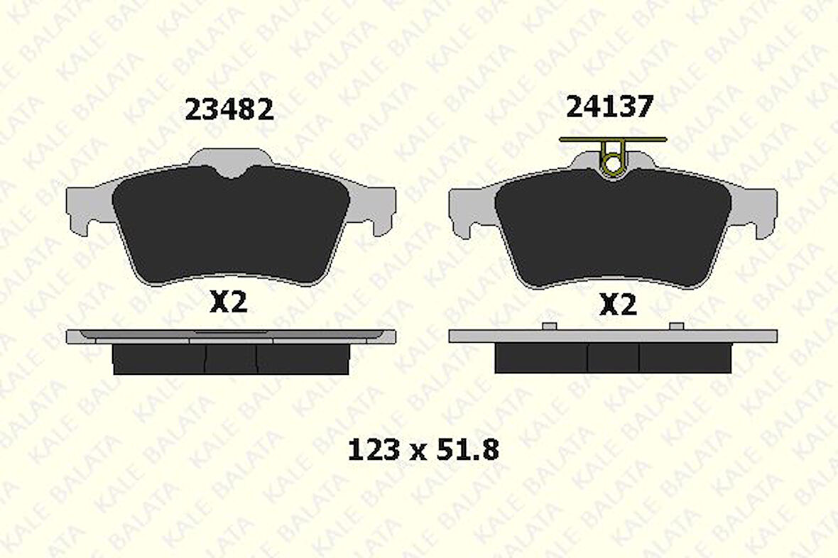 Arka Fren Balatası Renault Laguna-Iıı / Cıtroen C5-Iıı / Ford Cmax Focus Iı-Iıı Kuga Iı Tourneo Con