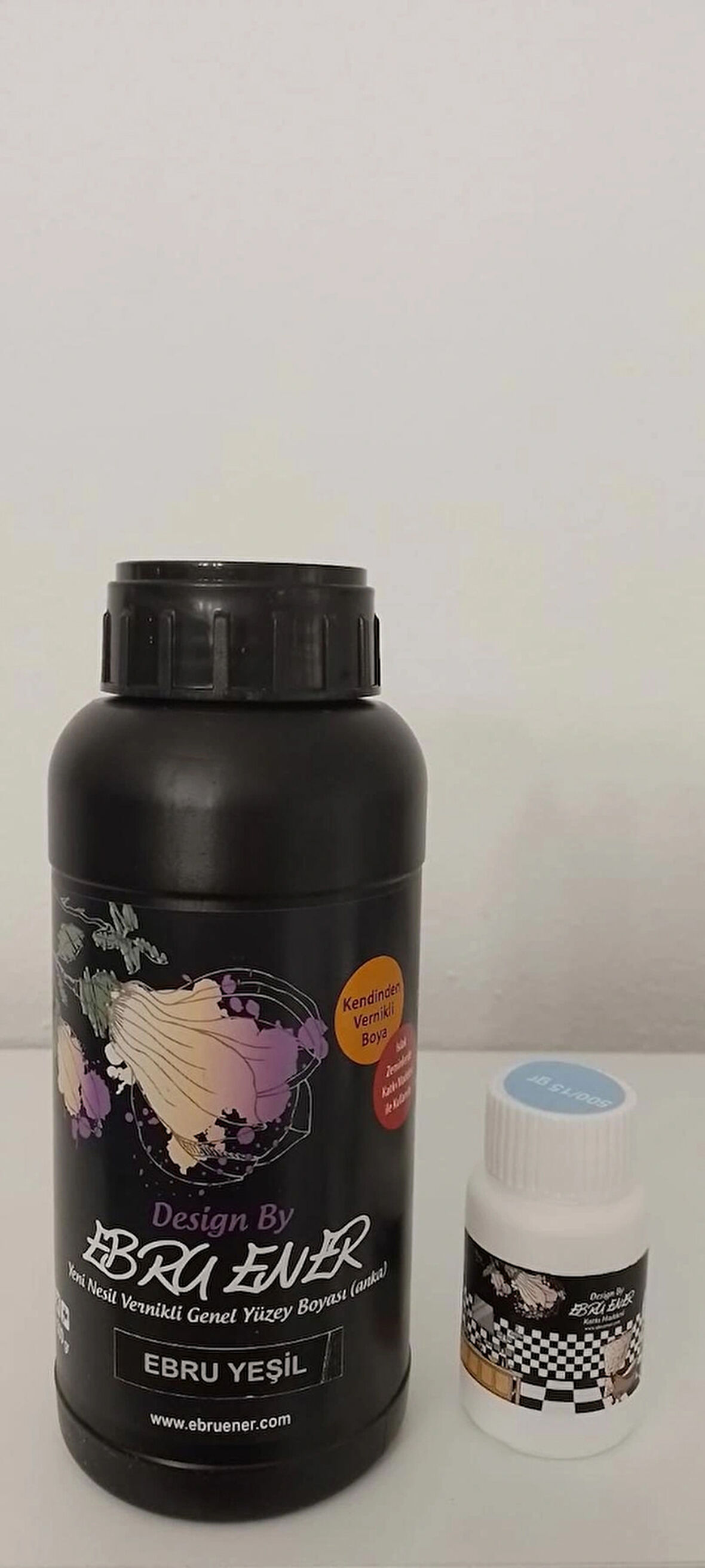 Ebru Ener Anka Vernikli Genel Yüzey Boyası Ebru Yeşil 500 gr. ve Katkı Maddesi 15 gr.