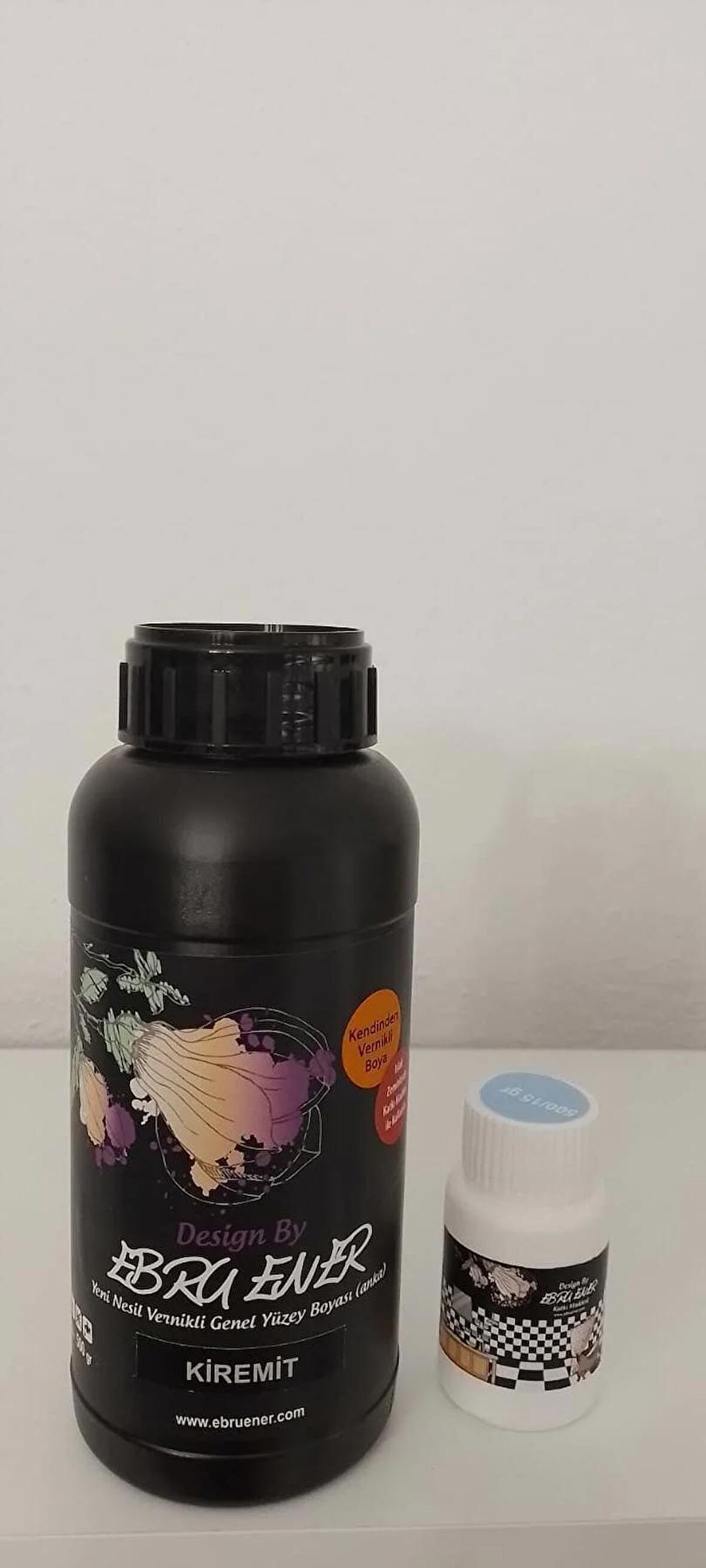 Ebru Ener Anka Vernikli Genel Yüzey Boyası Kiremit 500 gr. ve Katkı Maddesi 15 gr.