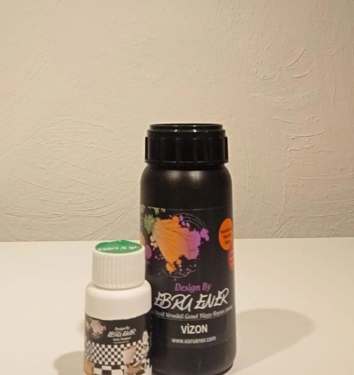 Ebru Ener Anka Vernikli Genel Yüzey Boyası Vizon 250 gr. ve Katkı Maddesi 7,5 gr.