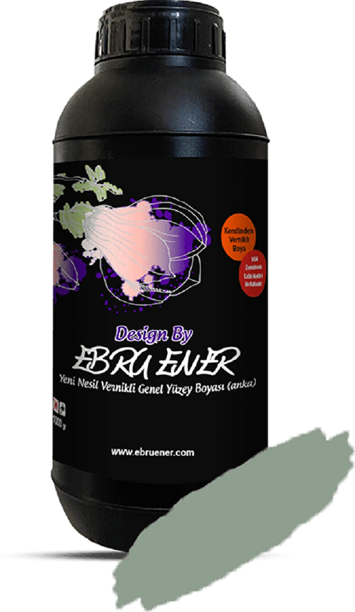 Ebru Ener Anka Vernikli Genel Yüzey Boyası Küf Yeşili 1 kg.