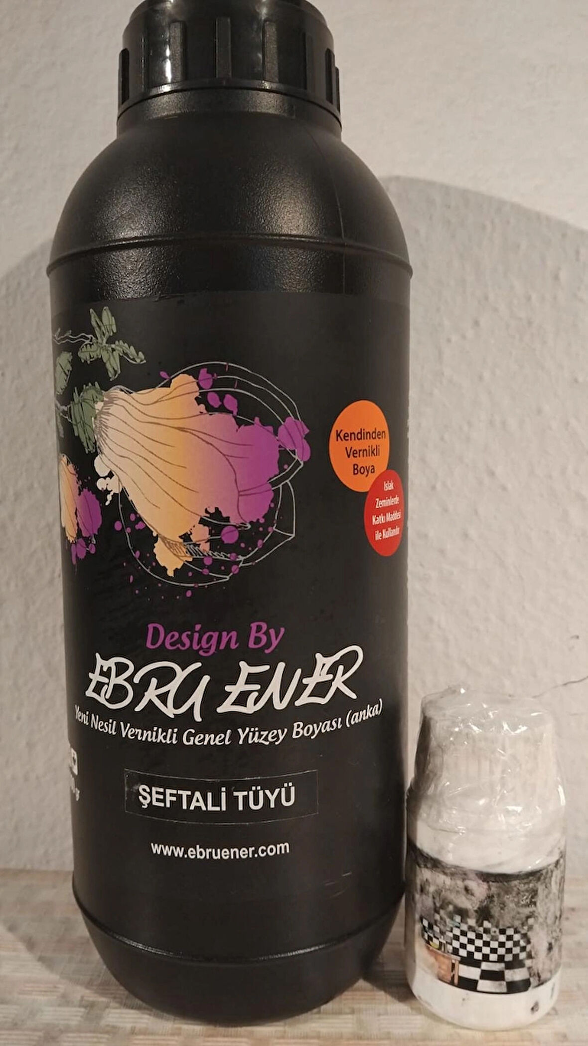 Ebru Ener Anka Vernikli Genel Yüzey Boyası Şeftali Tüyü 1 kg. ve Katkı Maddesi 30 gr.