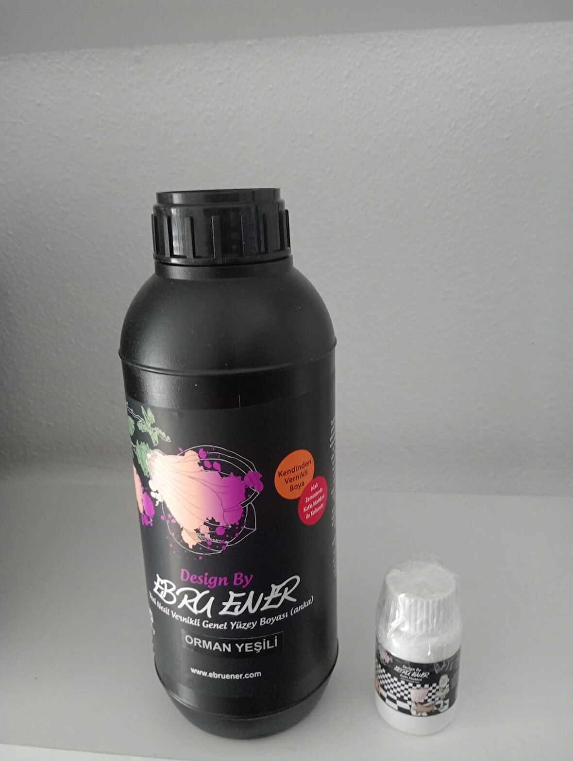 Ebru Ener Anka Vernikli Genel Yüzey Boyası Orman Yeşili 1 kg. ve Katkı Maddesi 30 gr.
