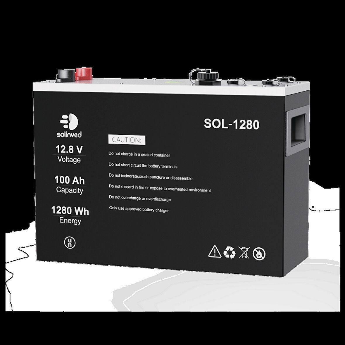 Solinved 12.8 V 100Ah LiFePO4 Akü
