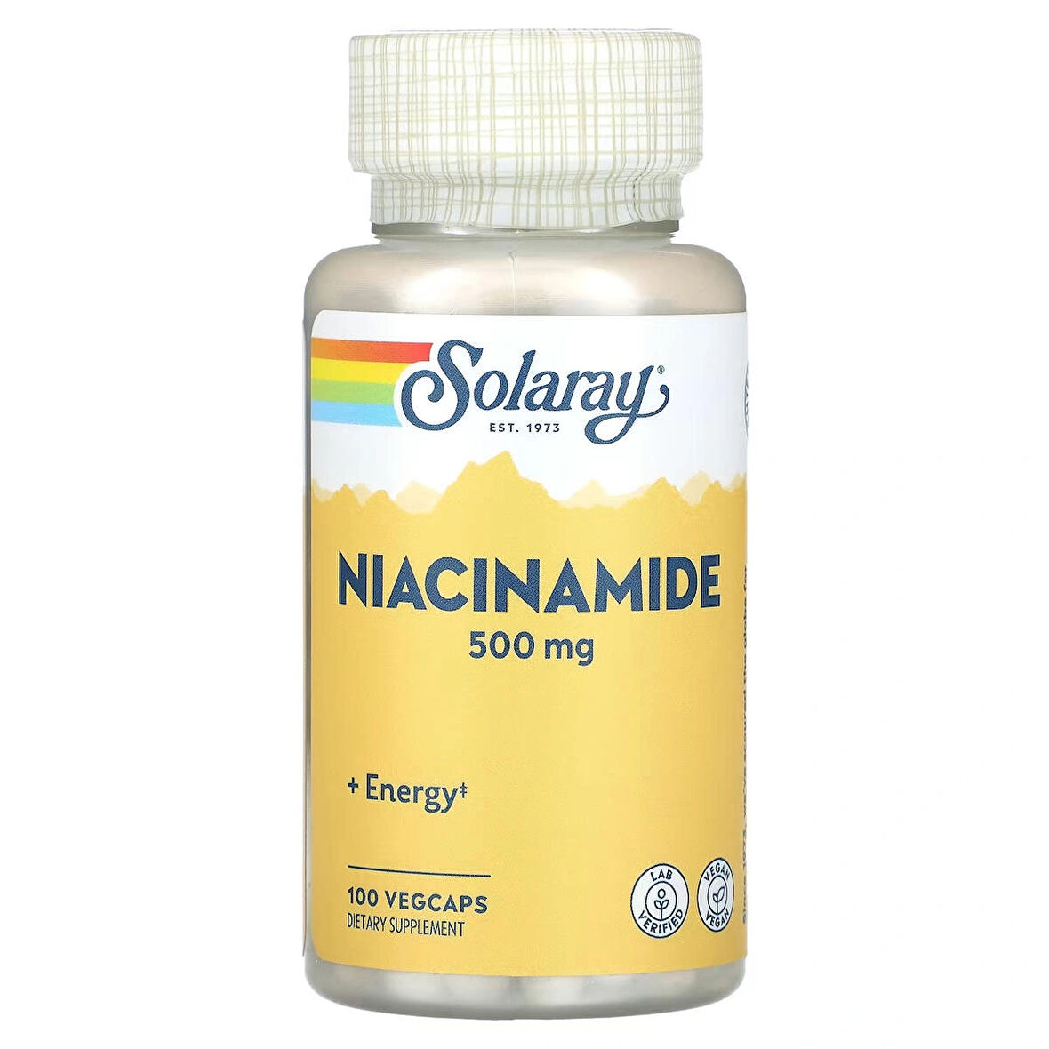 Solaray, Niacinamide, 500 mg, 100 VegCaps - Non flush (Cilt desteği)