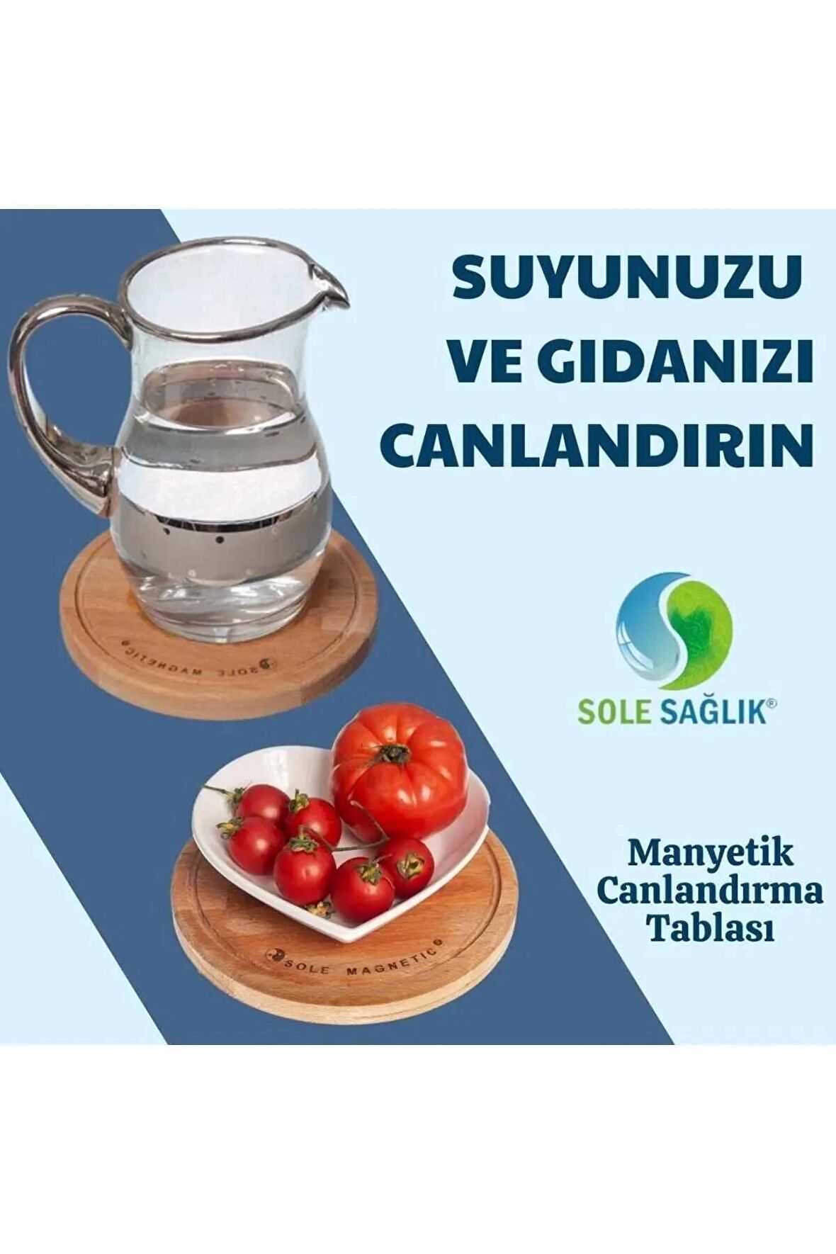 Manyetik Su Canlandırma Tablası (20 CM)