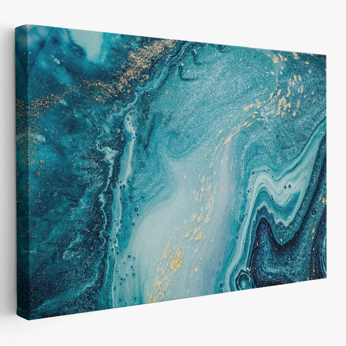 Okyanus Derinlikleri, Soyut Dekoratif Kanvas Tablo, Duvar Dekoru 1218