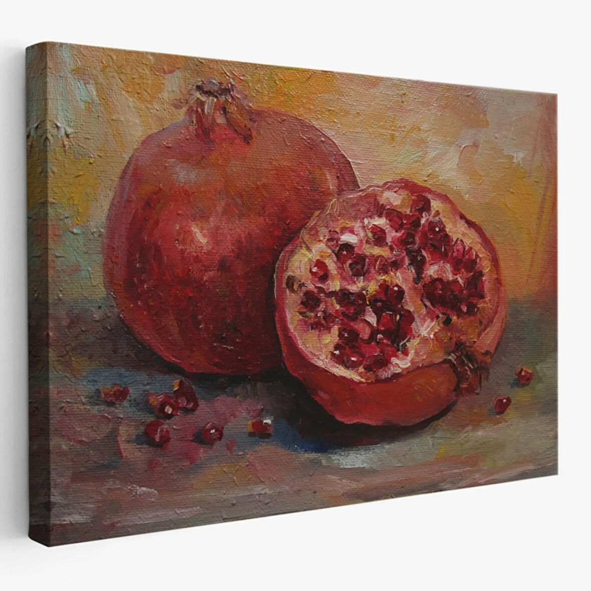 Nar Yağlı Boya Görünümlü, Klasik Sanat Dekoratif Kanvas Tablo, Duvar Dekoru 1230