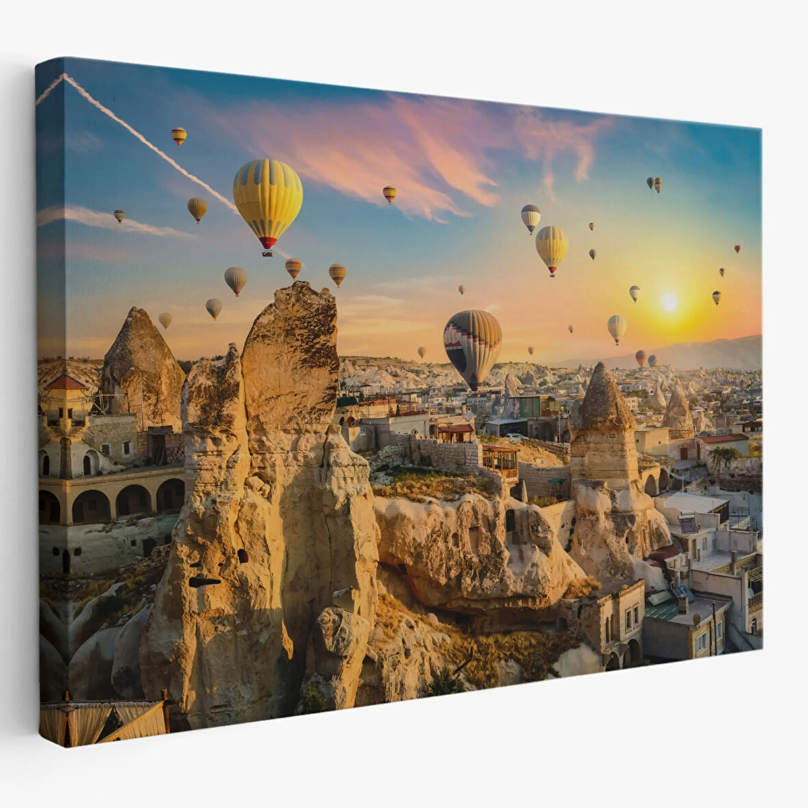 Kapadokya Göreme, Manzara Dekoratif Kanvas Tablo, Duvar Dekoru 1245