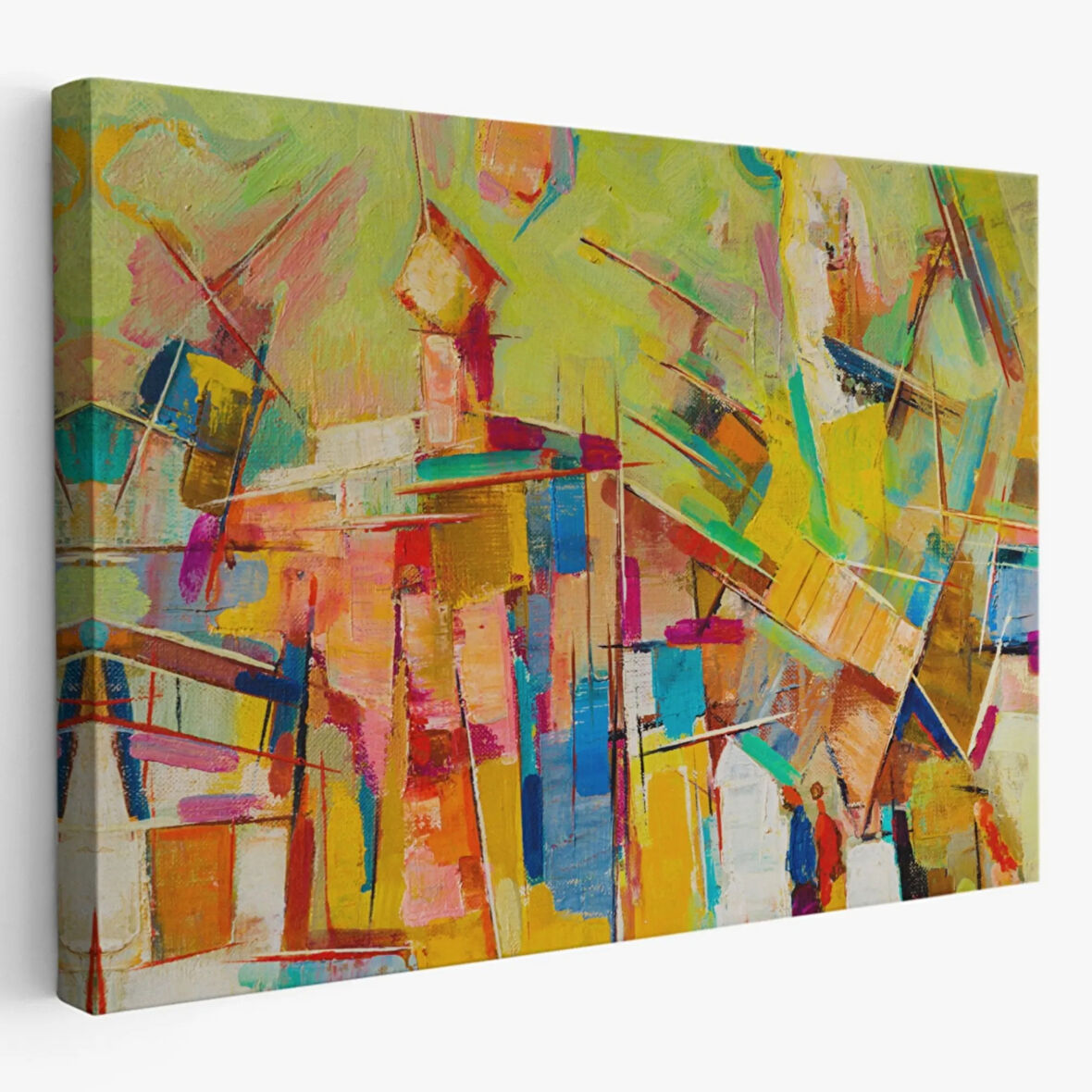 Yağlıboya Görünüm Soyut Çalışma Dekoratif Kanvas Tablo, Duvar Dekoru 3430