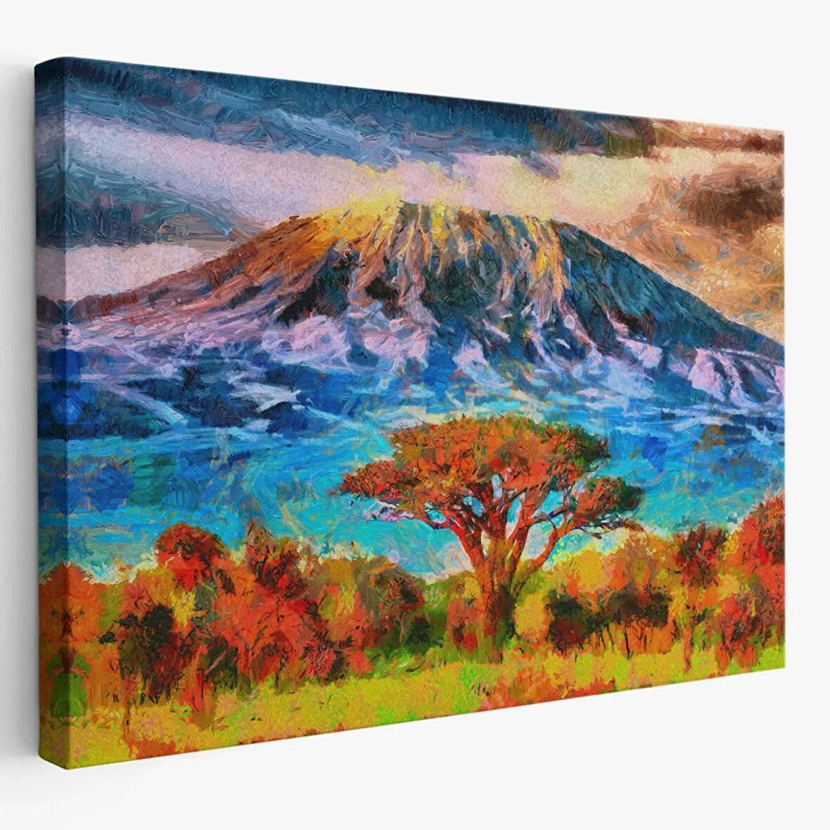 Kilimanjaro Dağı Manzarası Tanzanya Dekoratif Kanvas Tablo, Duvar Dekoru 3480