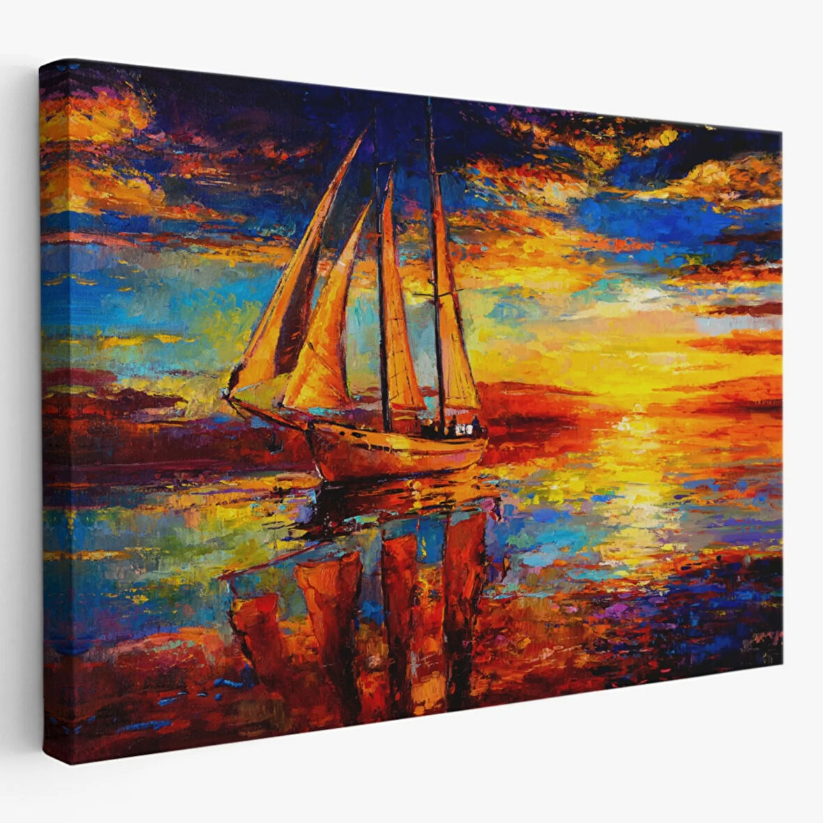 Yelkenli ve Deniz Dekoratif Kanvas Tablo, Duvar Dekoru 3708