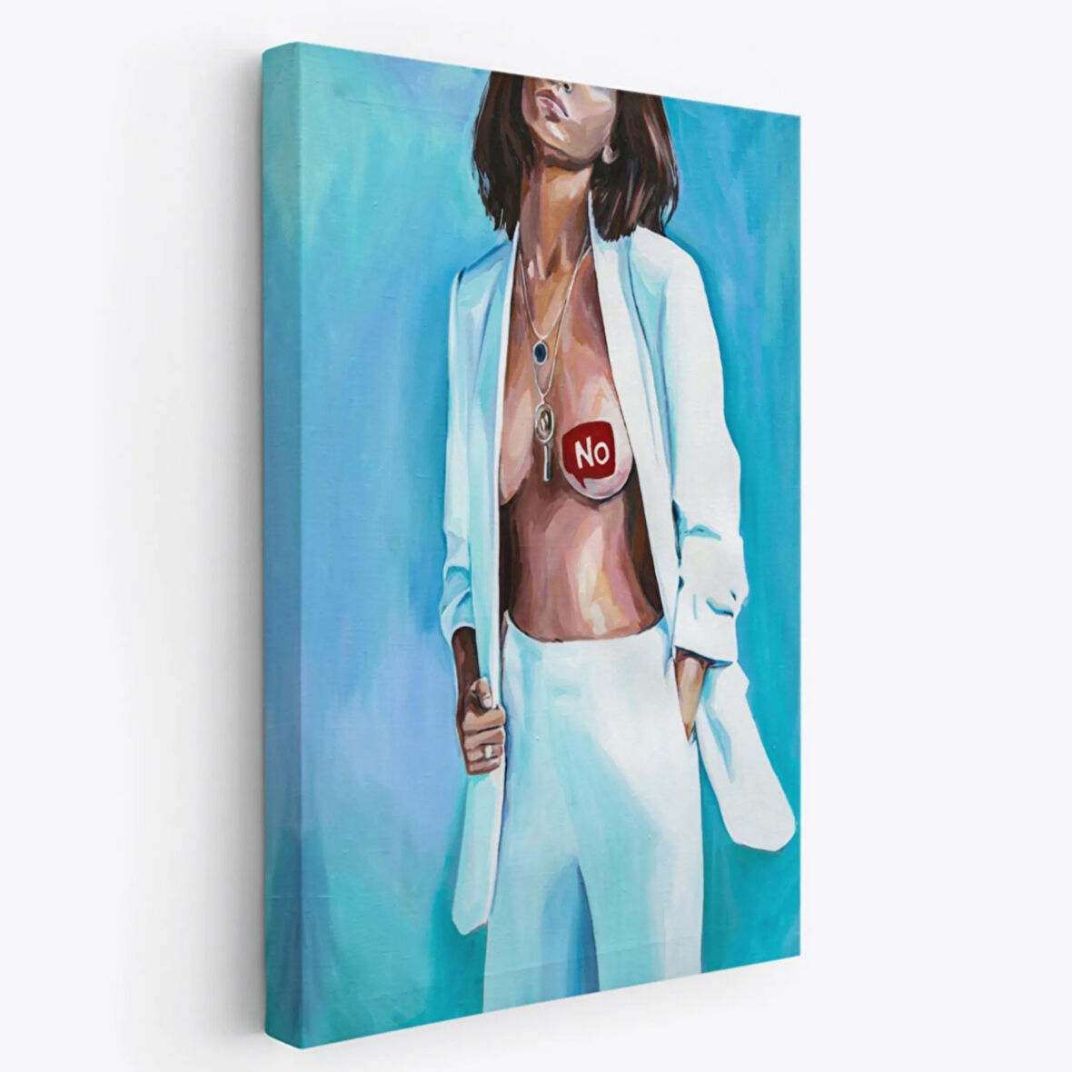 Kadın Feminist Dekoratif Kanvas Tablo, Duvar Dekoru 5118