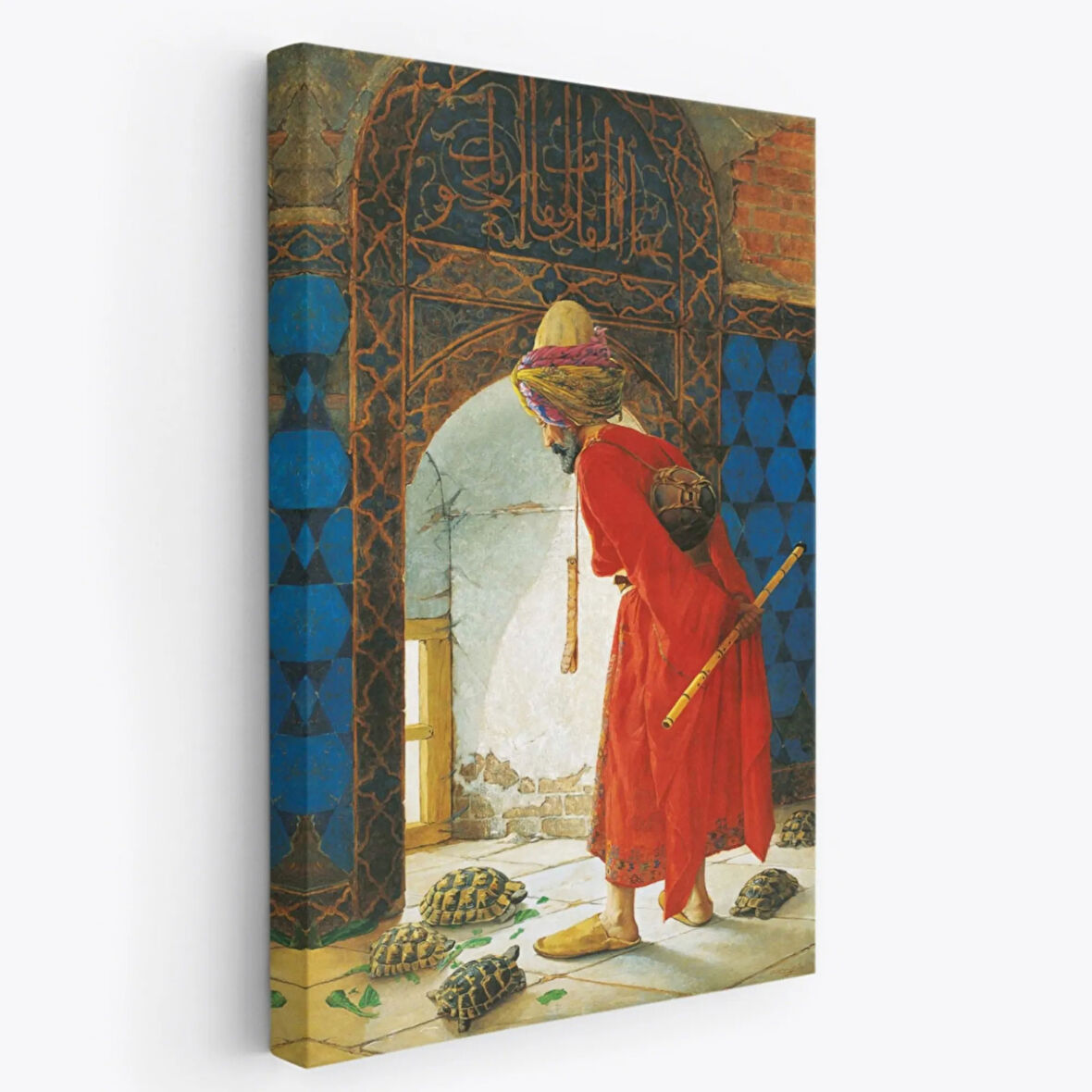 Kaplumbağa Terbiyecisi Eseri Osman Hamdi Bey Dekoratif Kanvas Tablo, Duvar Dekoru 5129