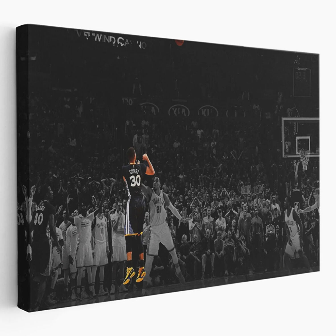 Stephen Curry ve Basketbol Dekoratif Kanvas Tablo, Duvar Dekoru 5144