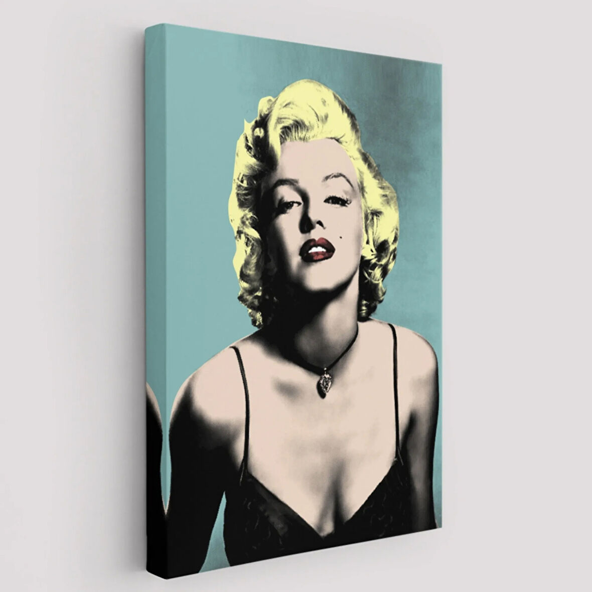 Sarı Saçlı Cesur Kadın Marilyn Monroe Dekoratif Kanvas Tablo, Duvar Dekoru 5251
