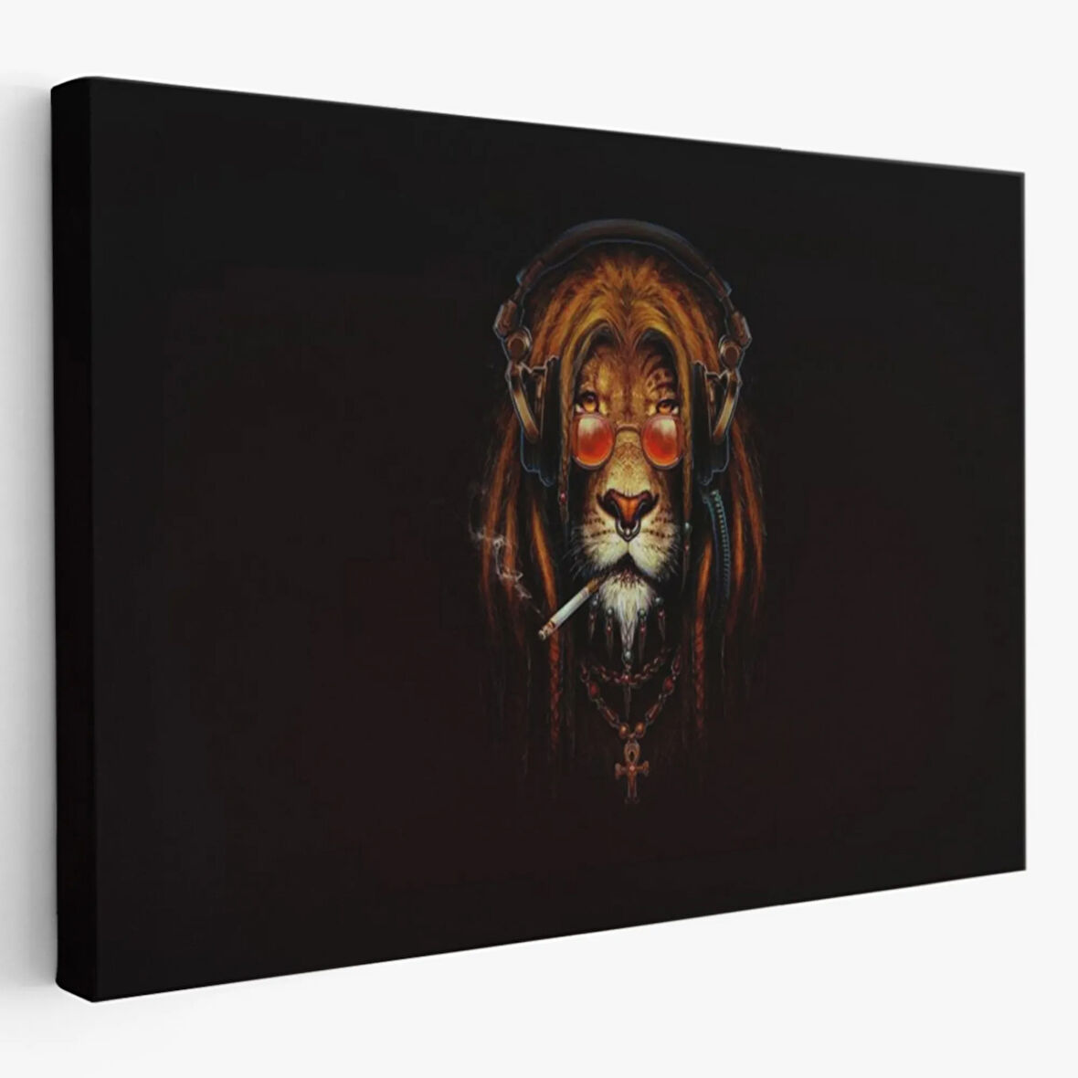 Marjinal Aslan Dekoratif Kanvas Tablo, Duvar Dekoru 5391